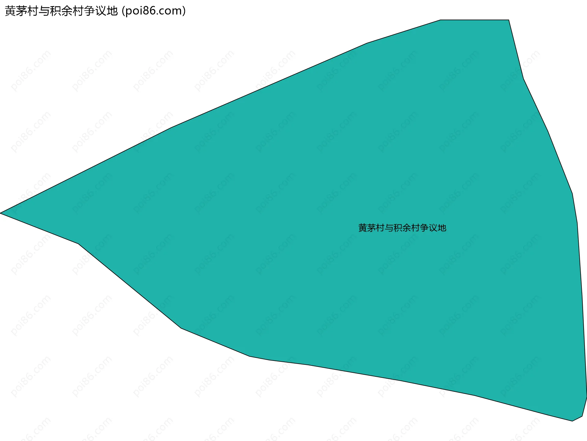 黄茅村与积余村争议地边界地图