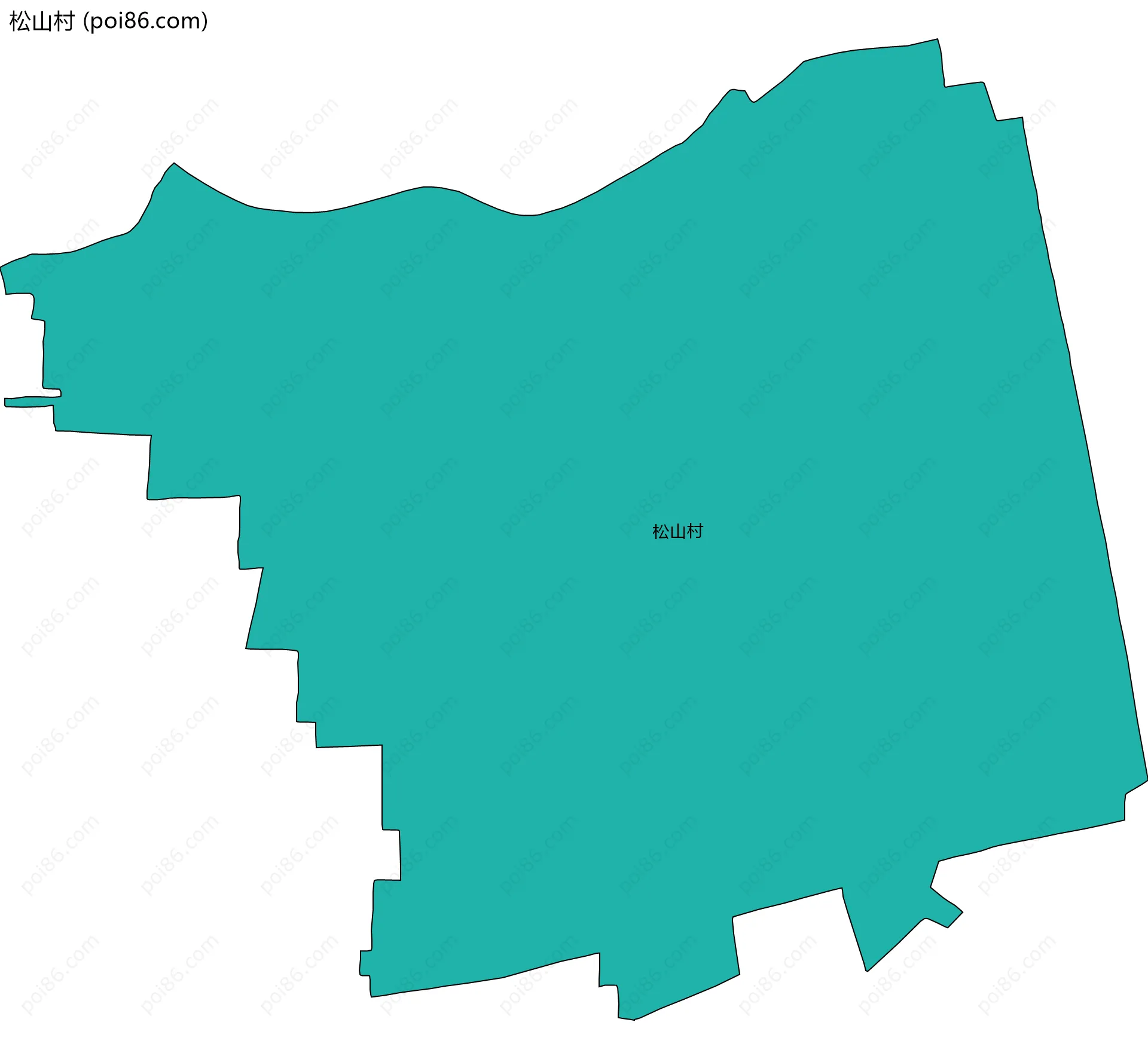 松山村边界地图