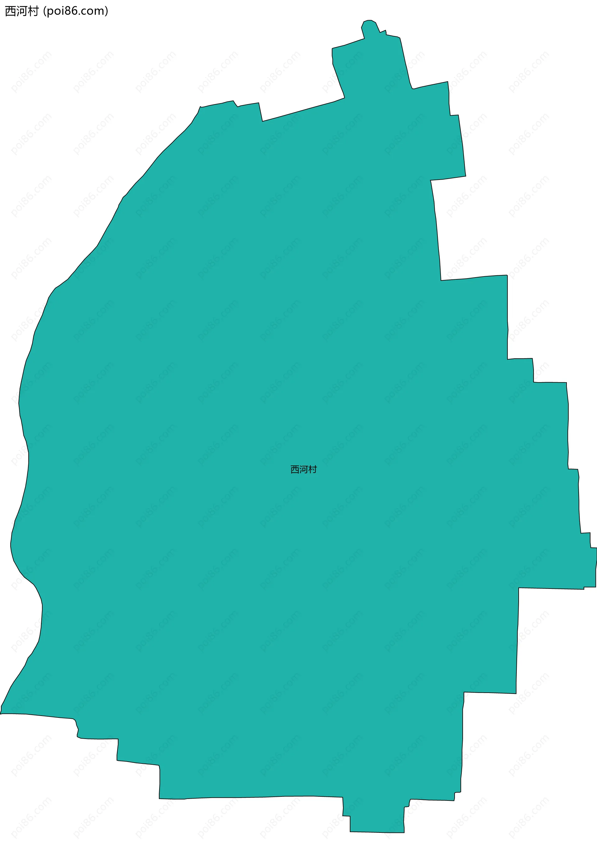 西河村边界地图