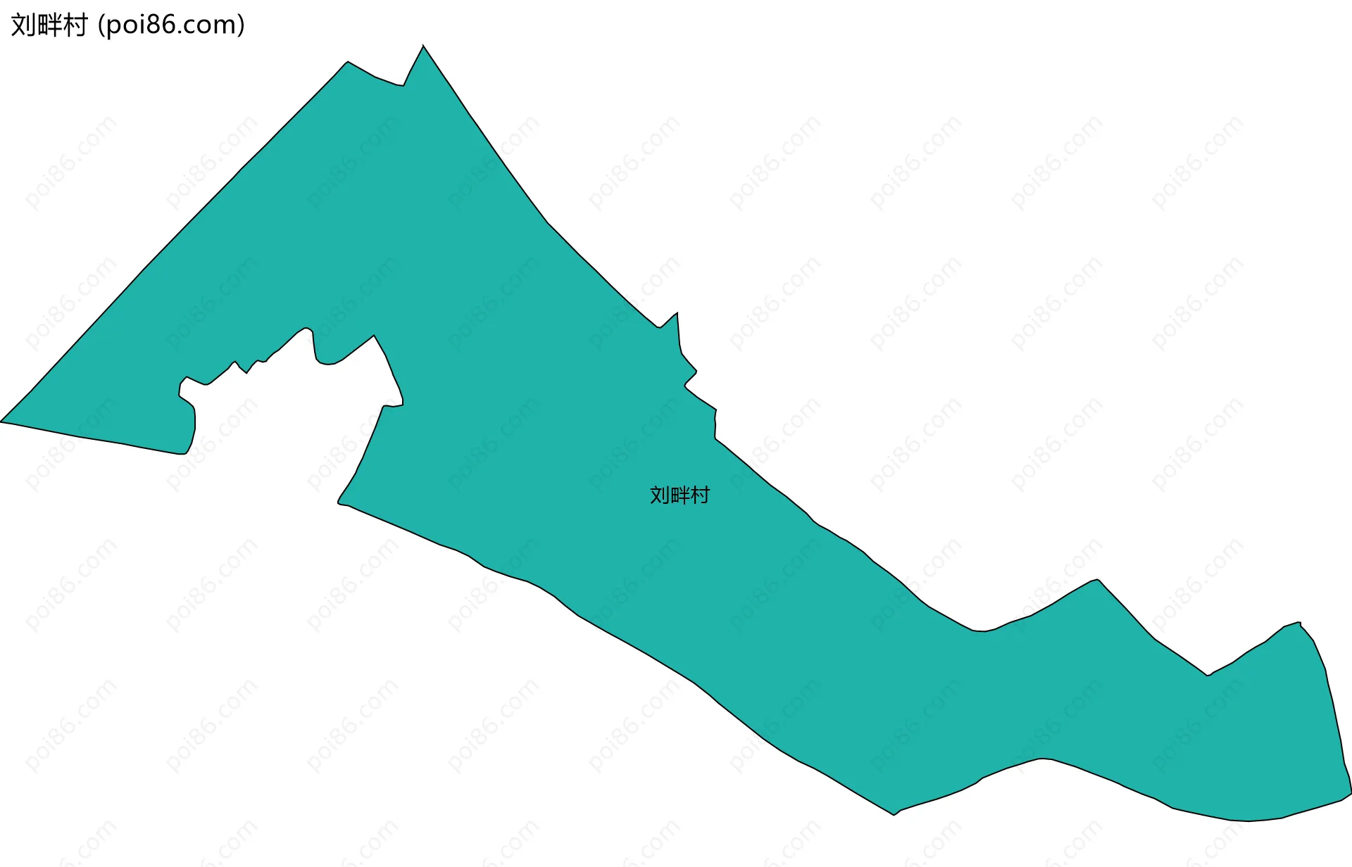 刘畔村边界地图
