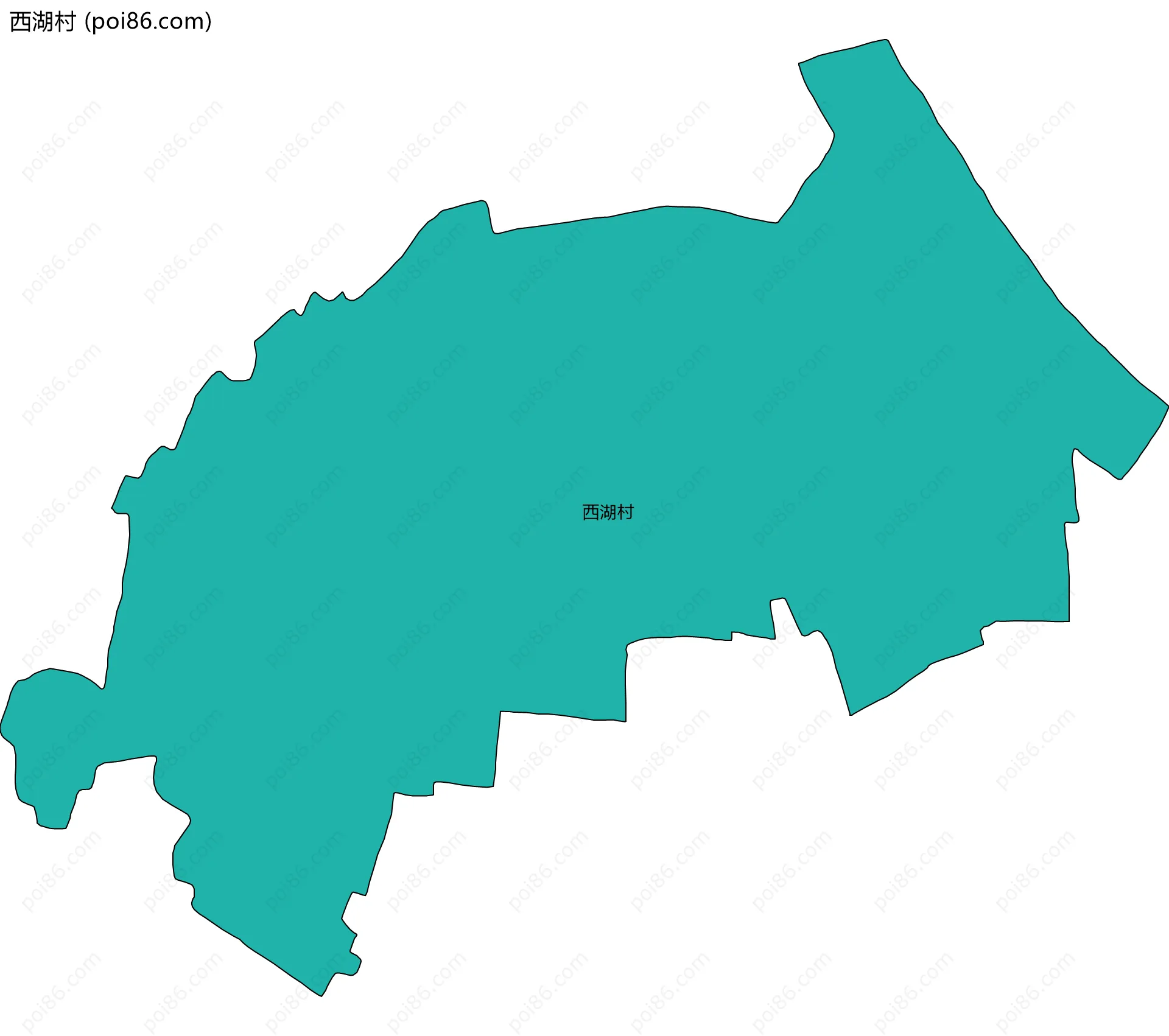 西湖村边界地图