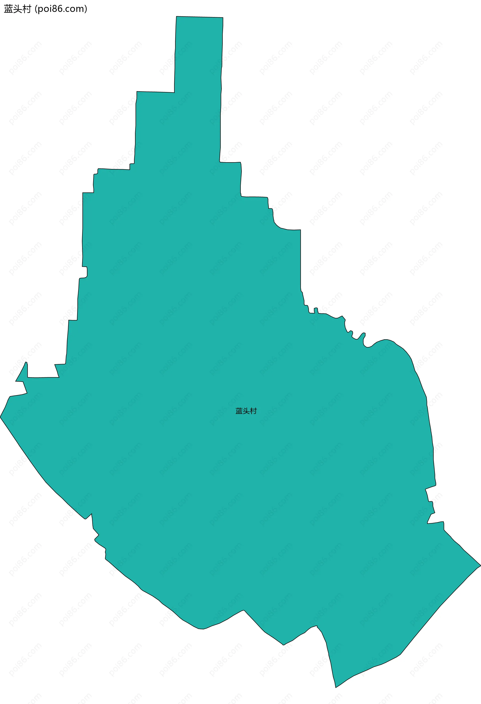 蓝头村边界地图