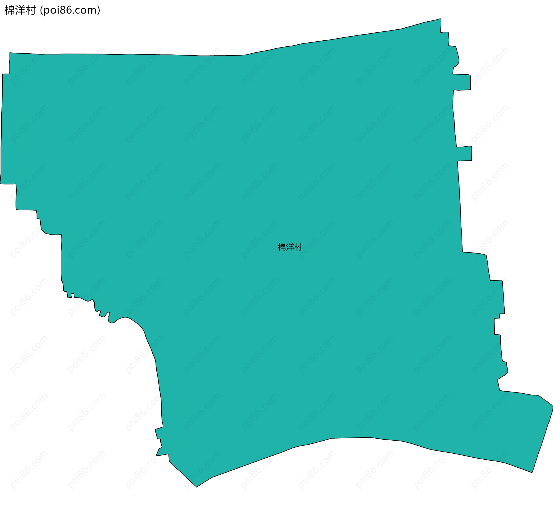 棉洋村边界地图