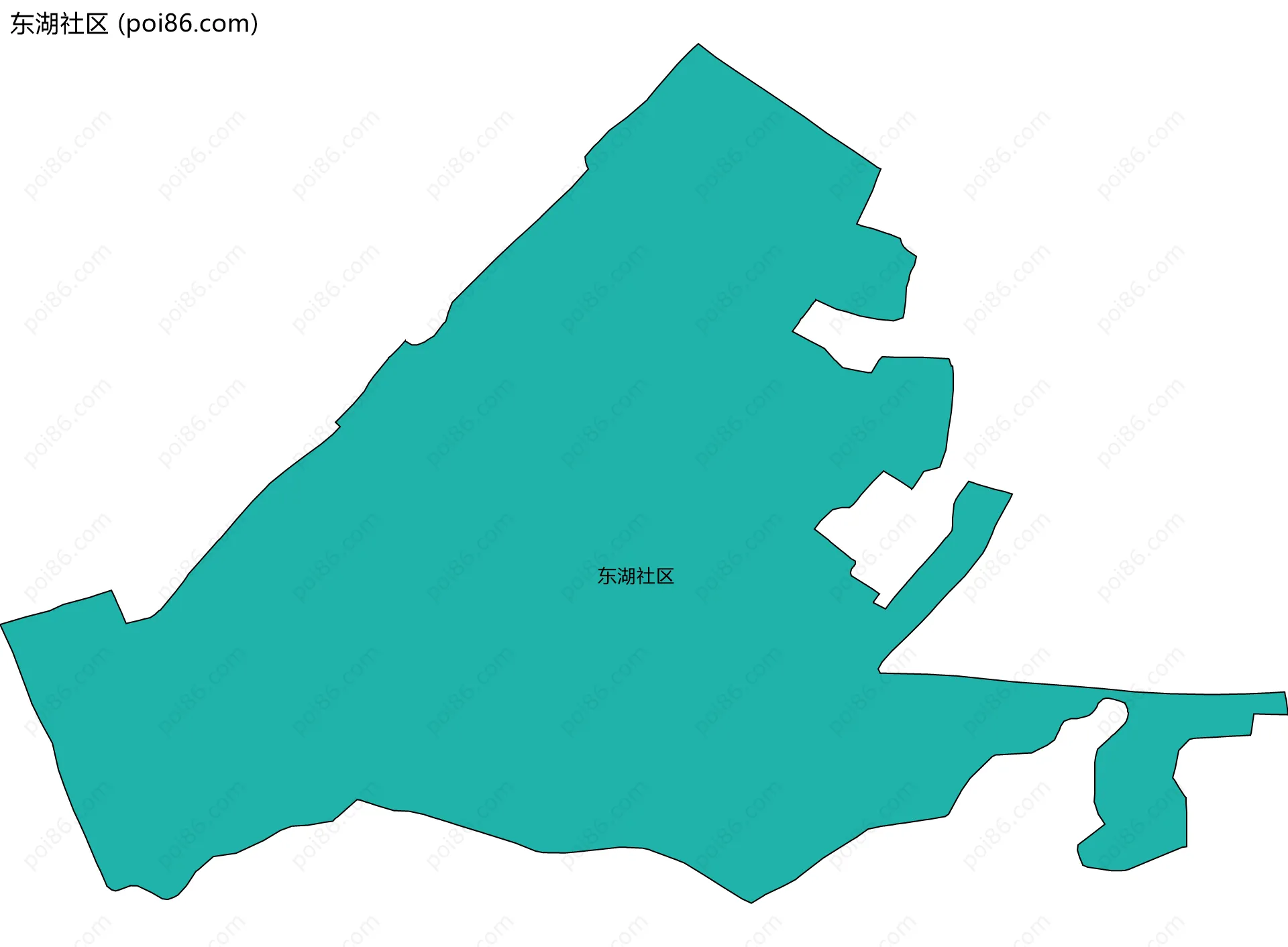 东湖社区边界地图