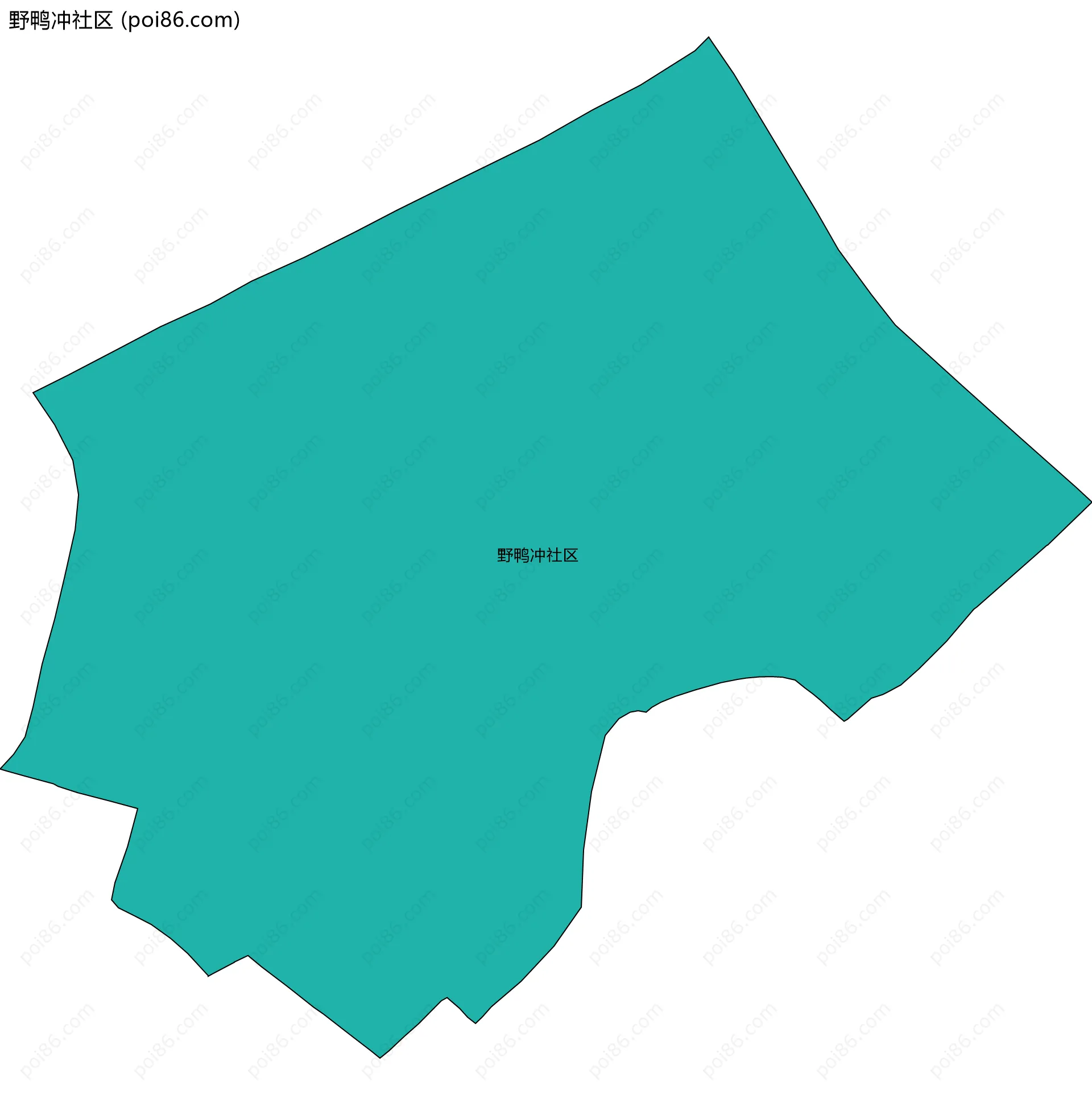 野鸭冲社区边界地图