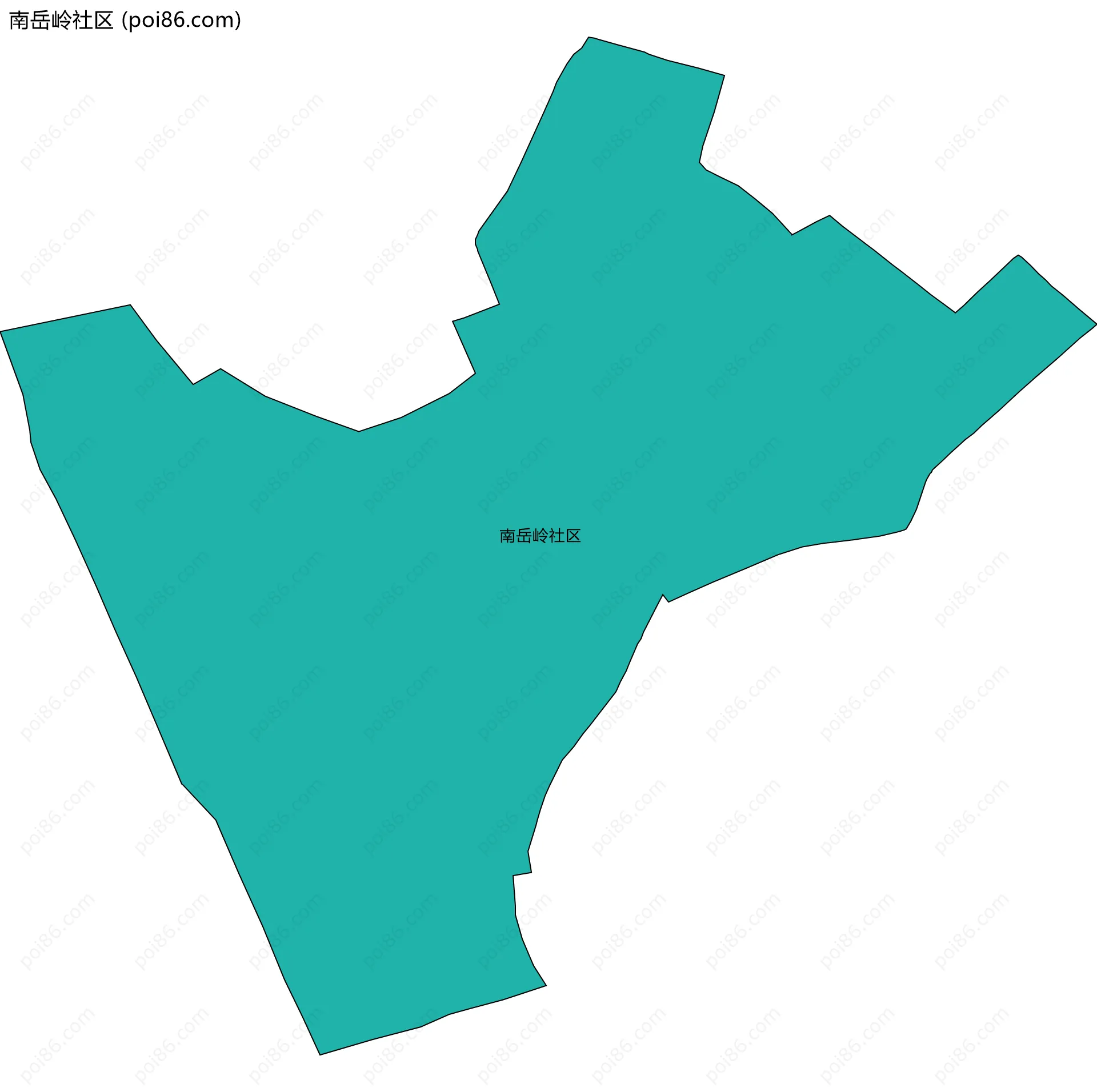 南岳岭社区边界地图