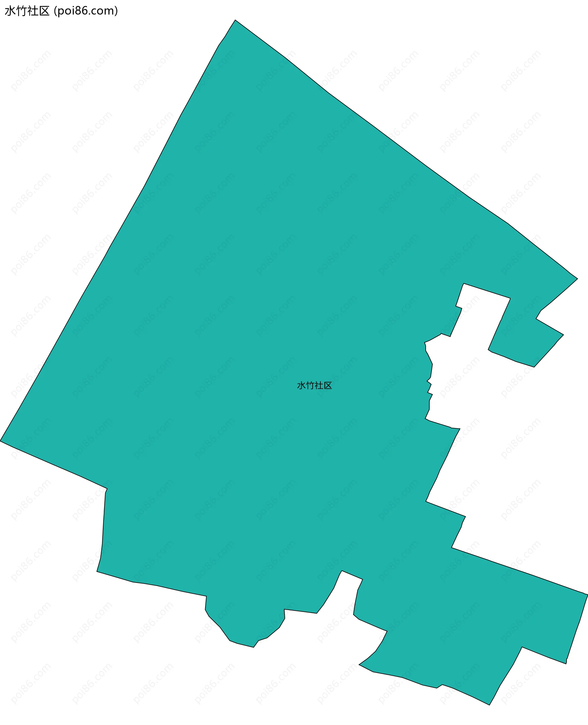 水竹社区边界地图