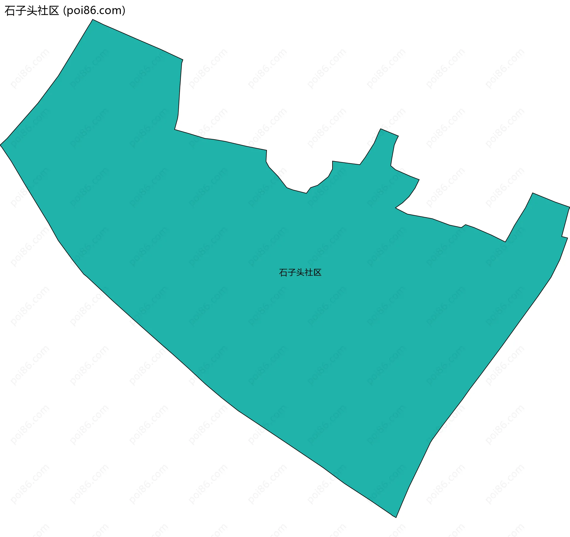 石子头社区边界地图