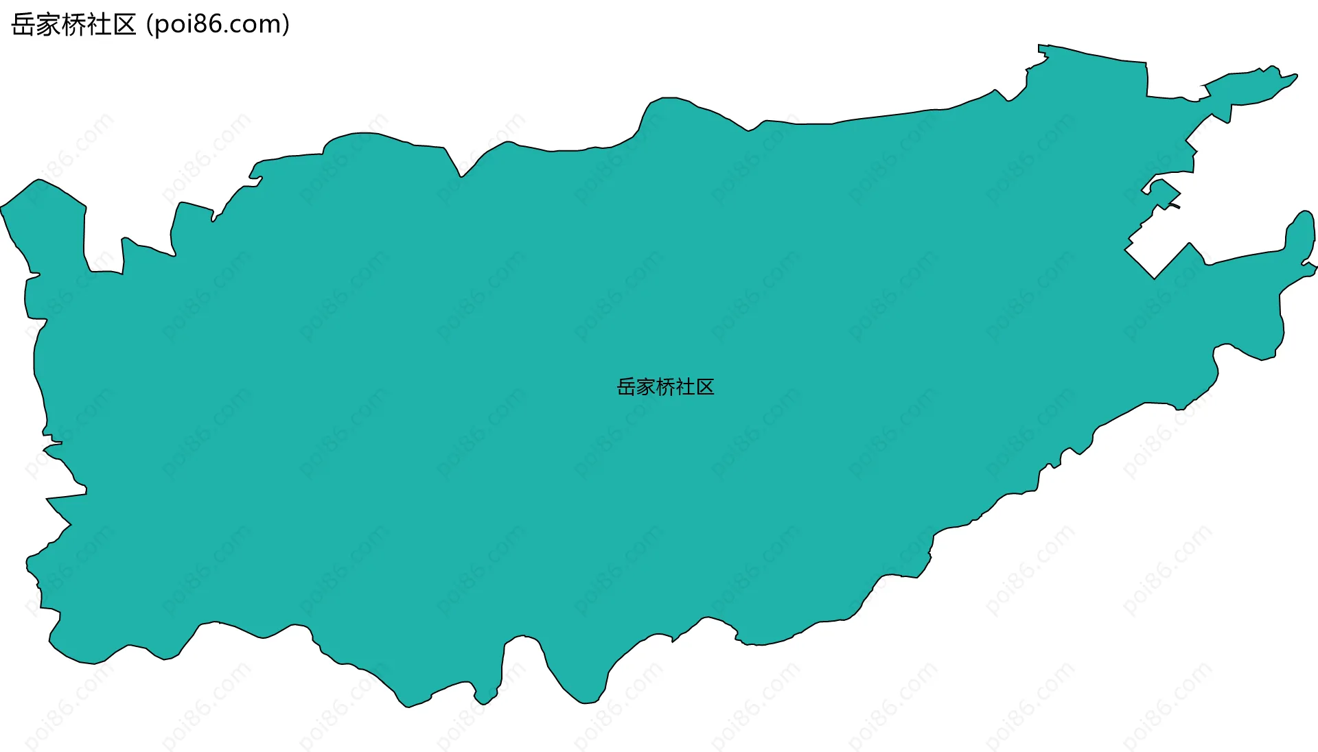 岳家桥社区边界地图