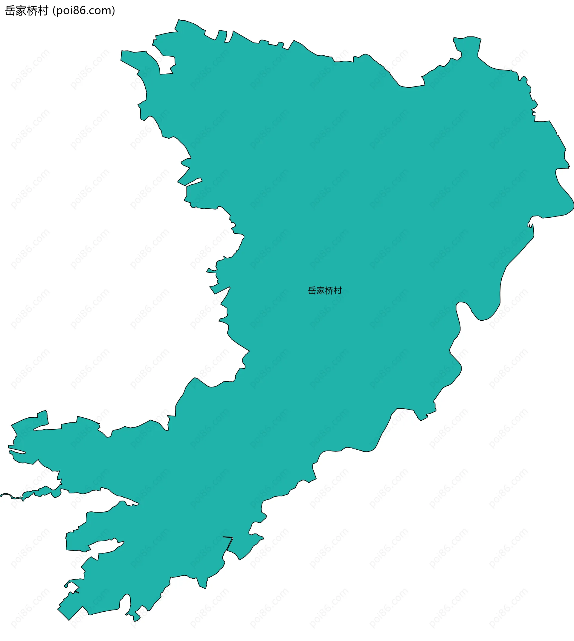 岳家桥村边界地图