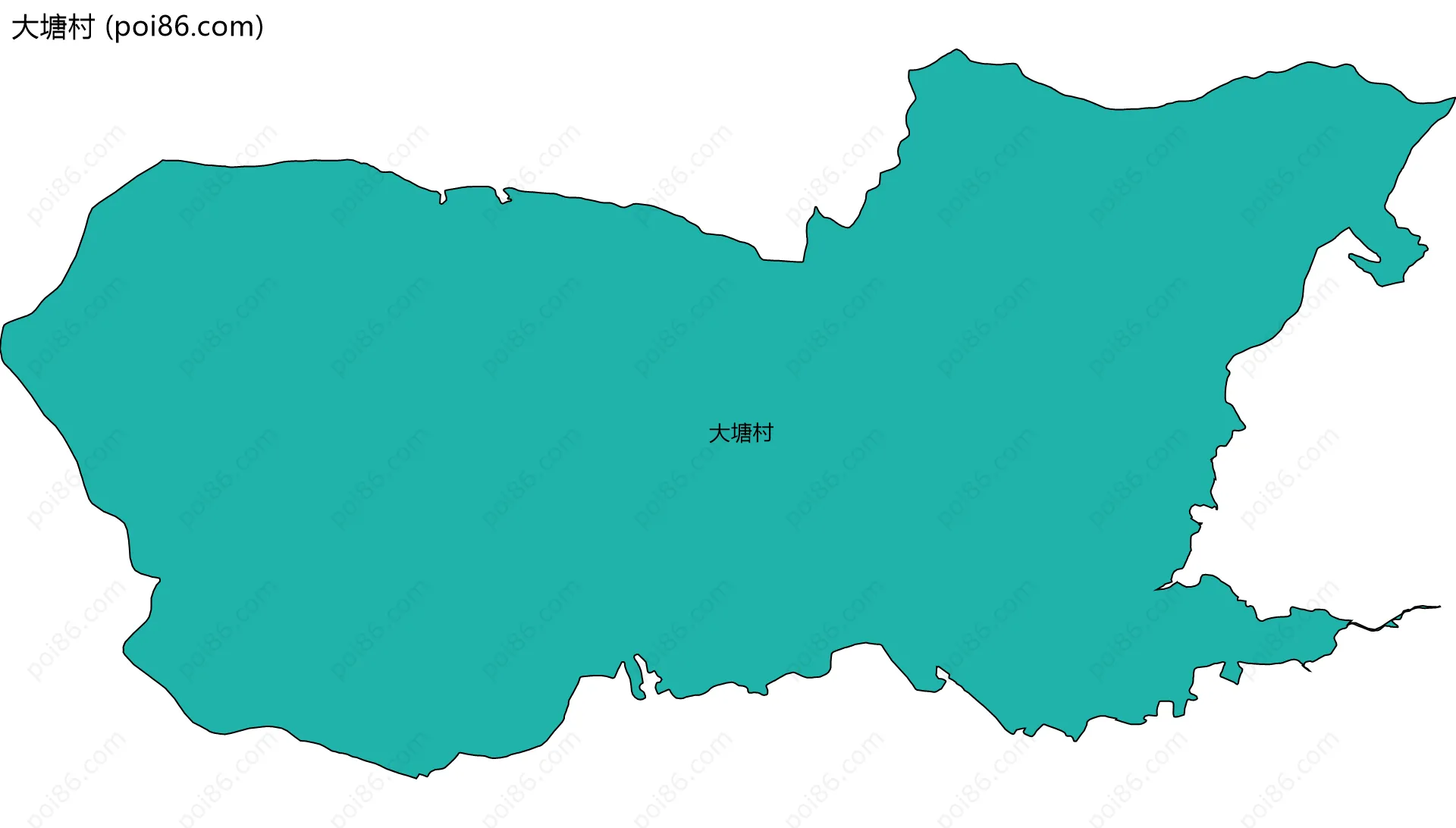 大塘村边界地图