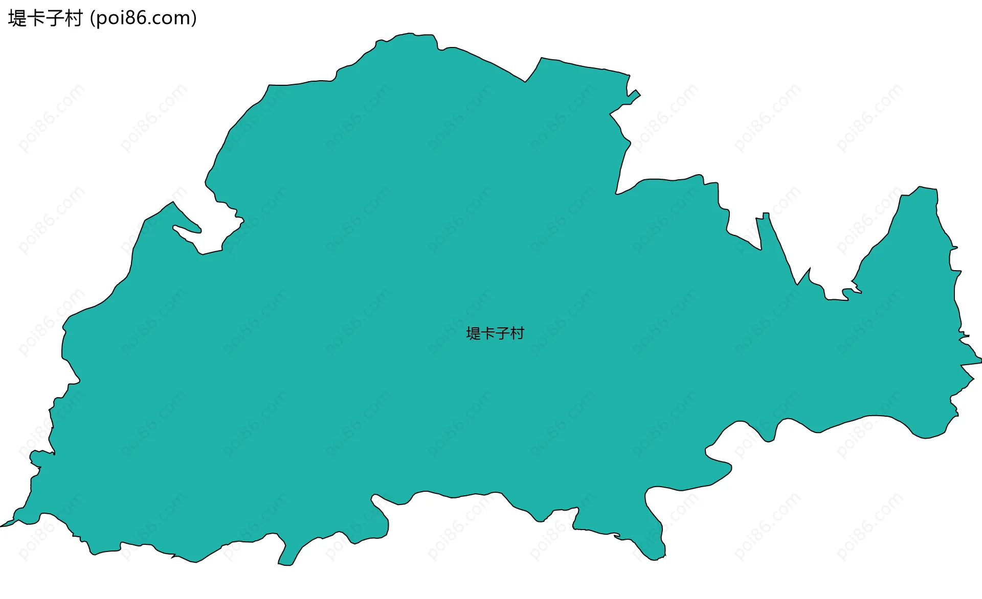 堤卡子村边界地图