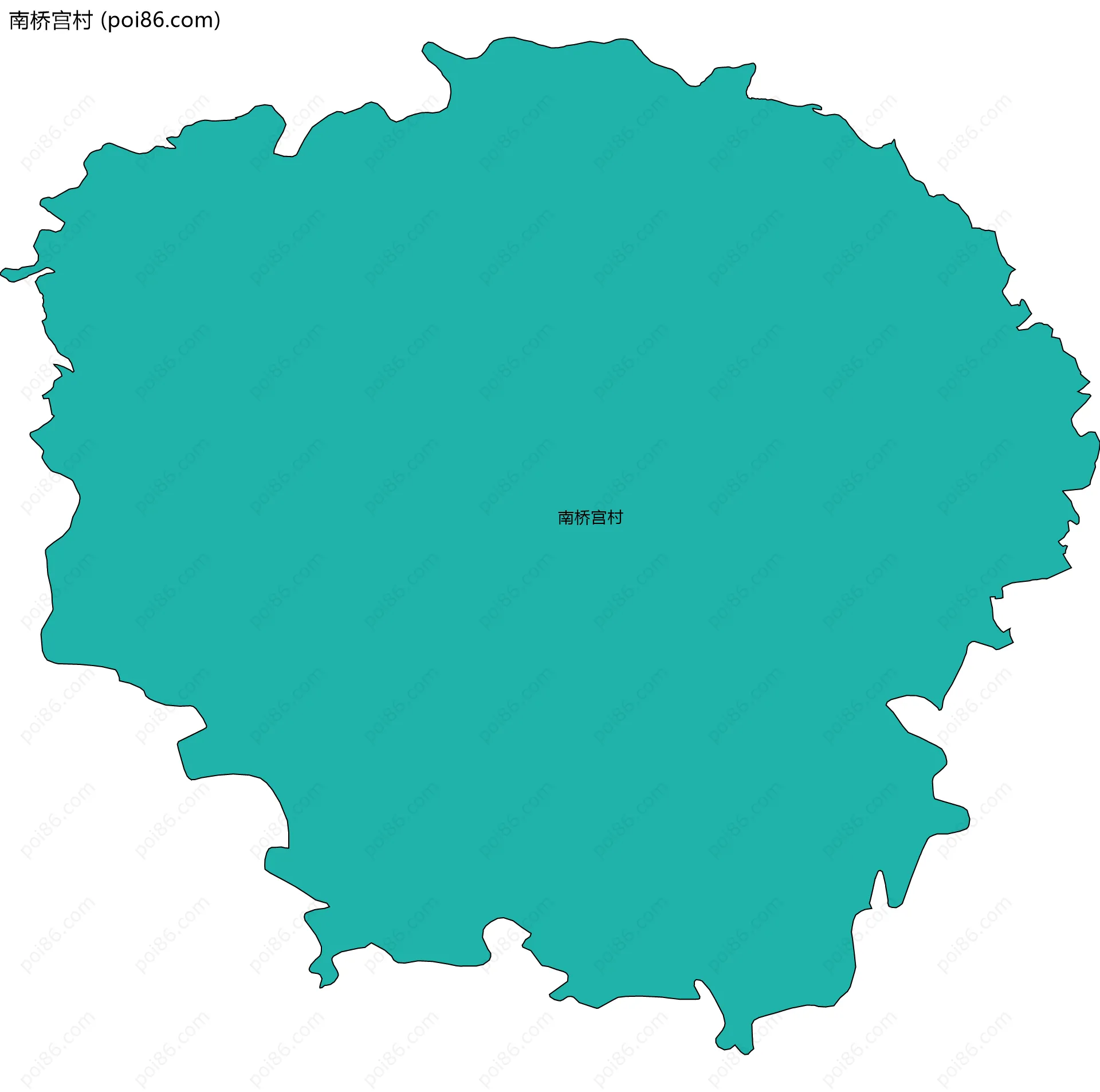 南桥宫村边界地图