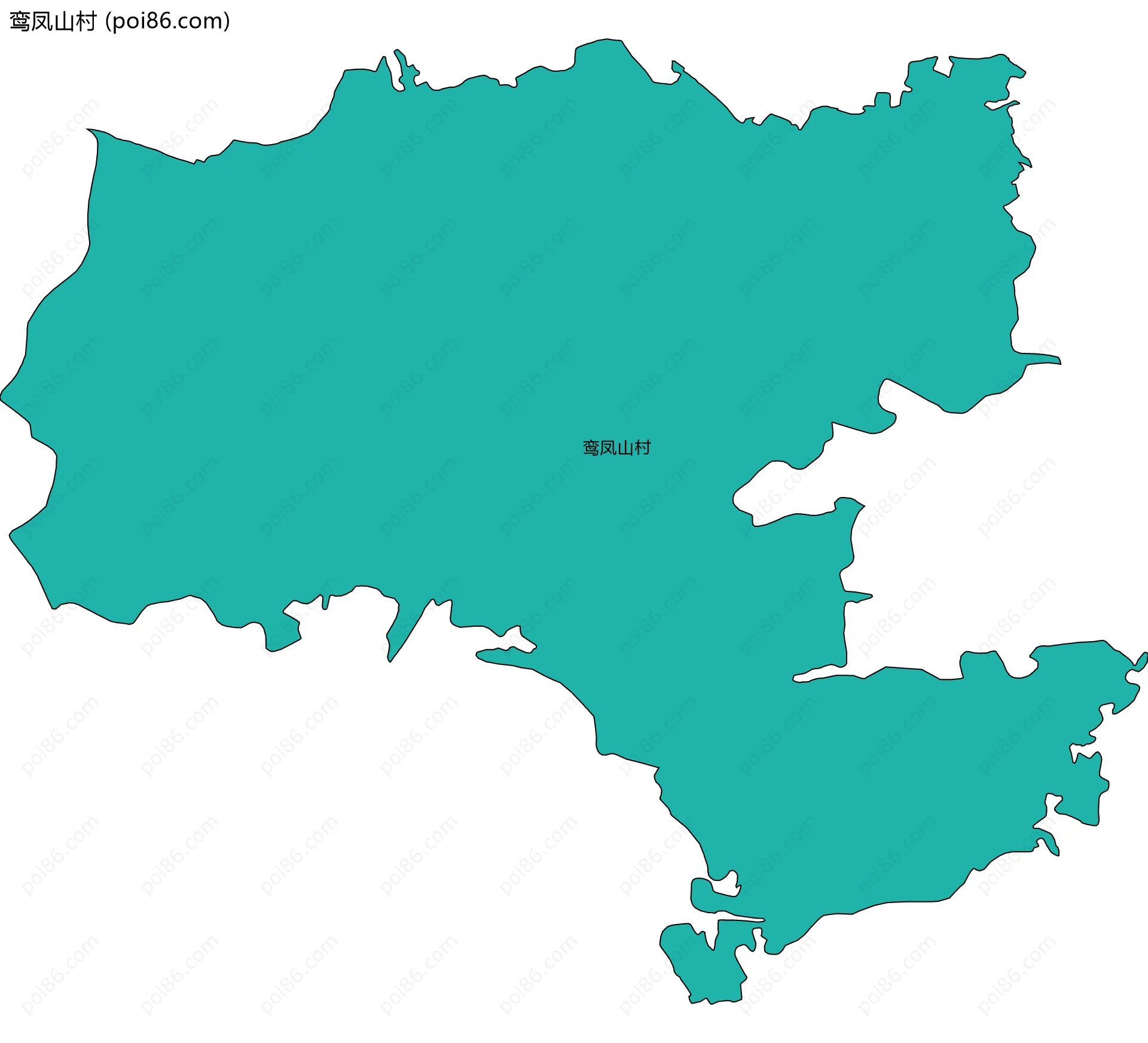 鸾凤山村边界地图