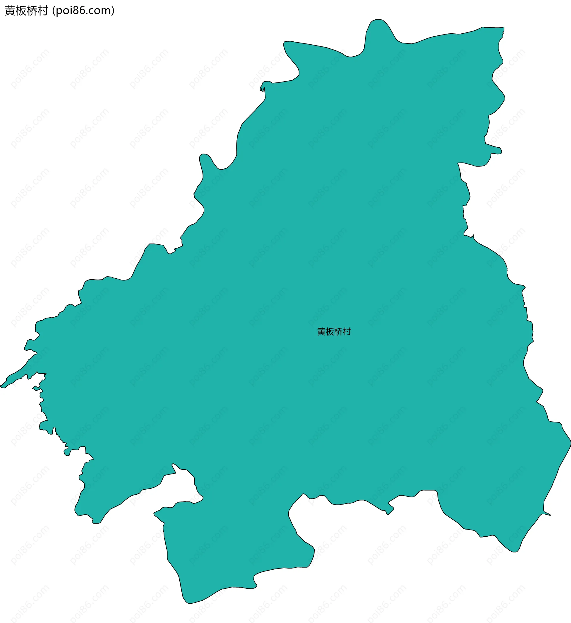 黄板桥村边界地图