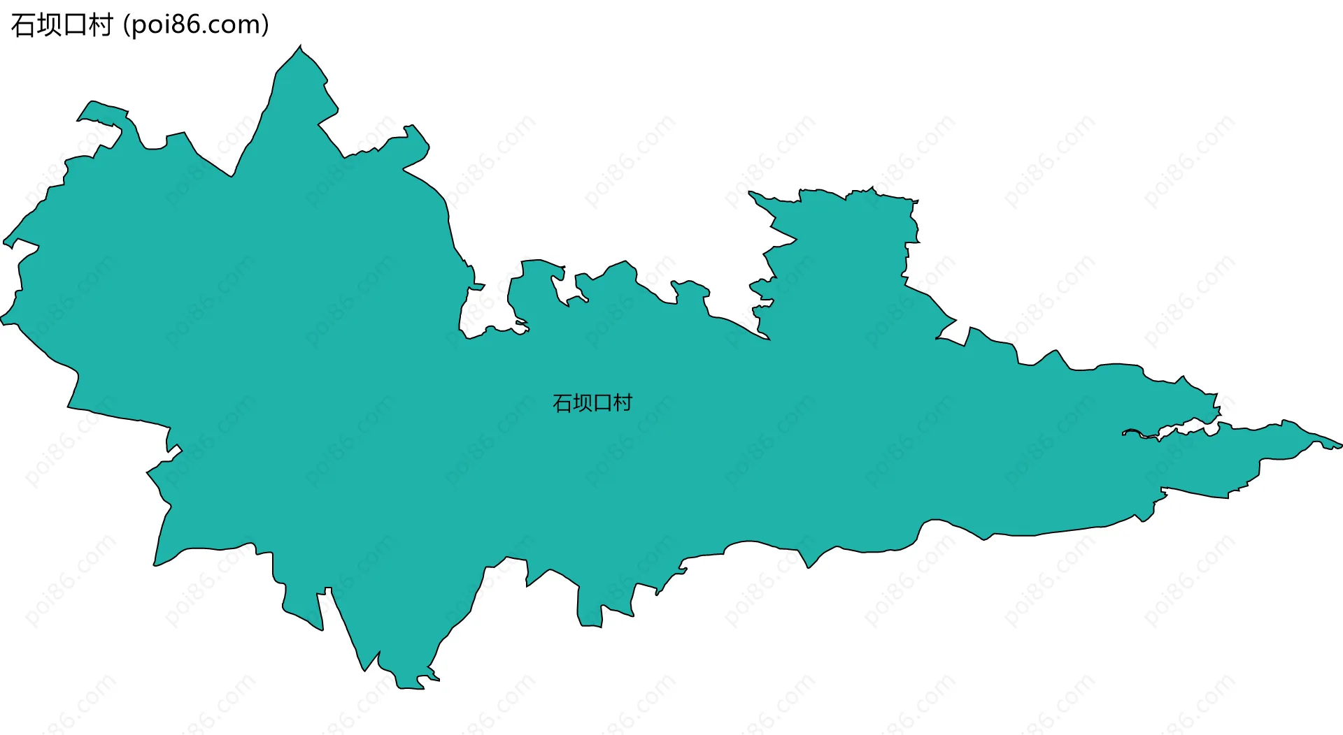 石坝口村边界地图