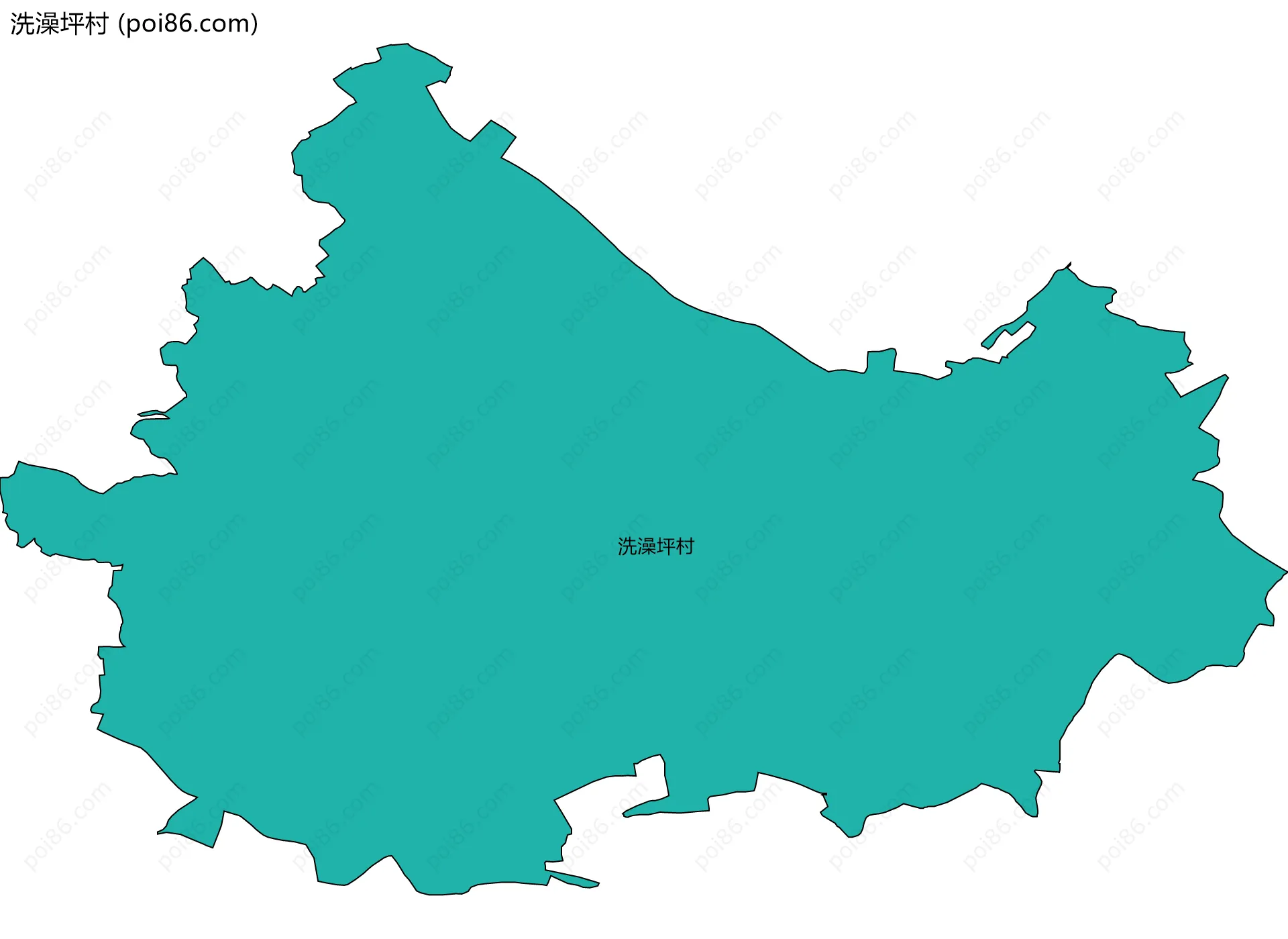 洗澡坪村边界地图