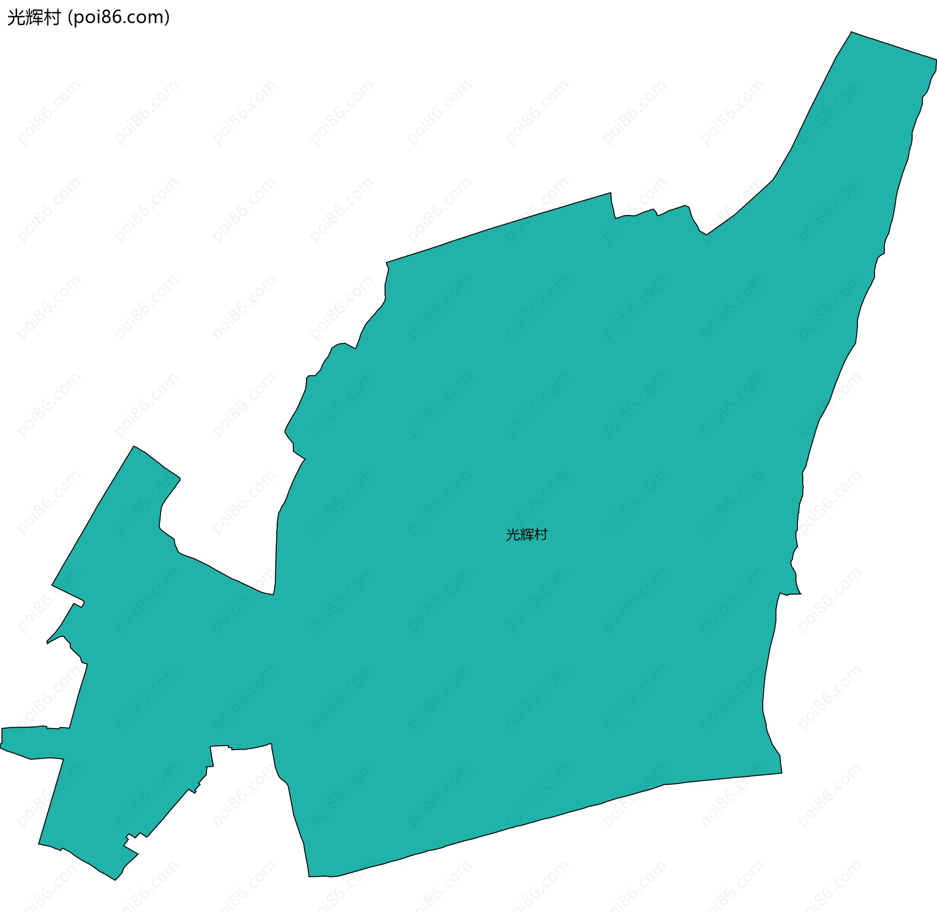 光辉村边界地图