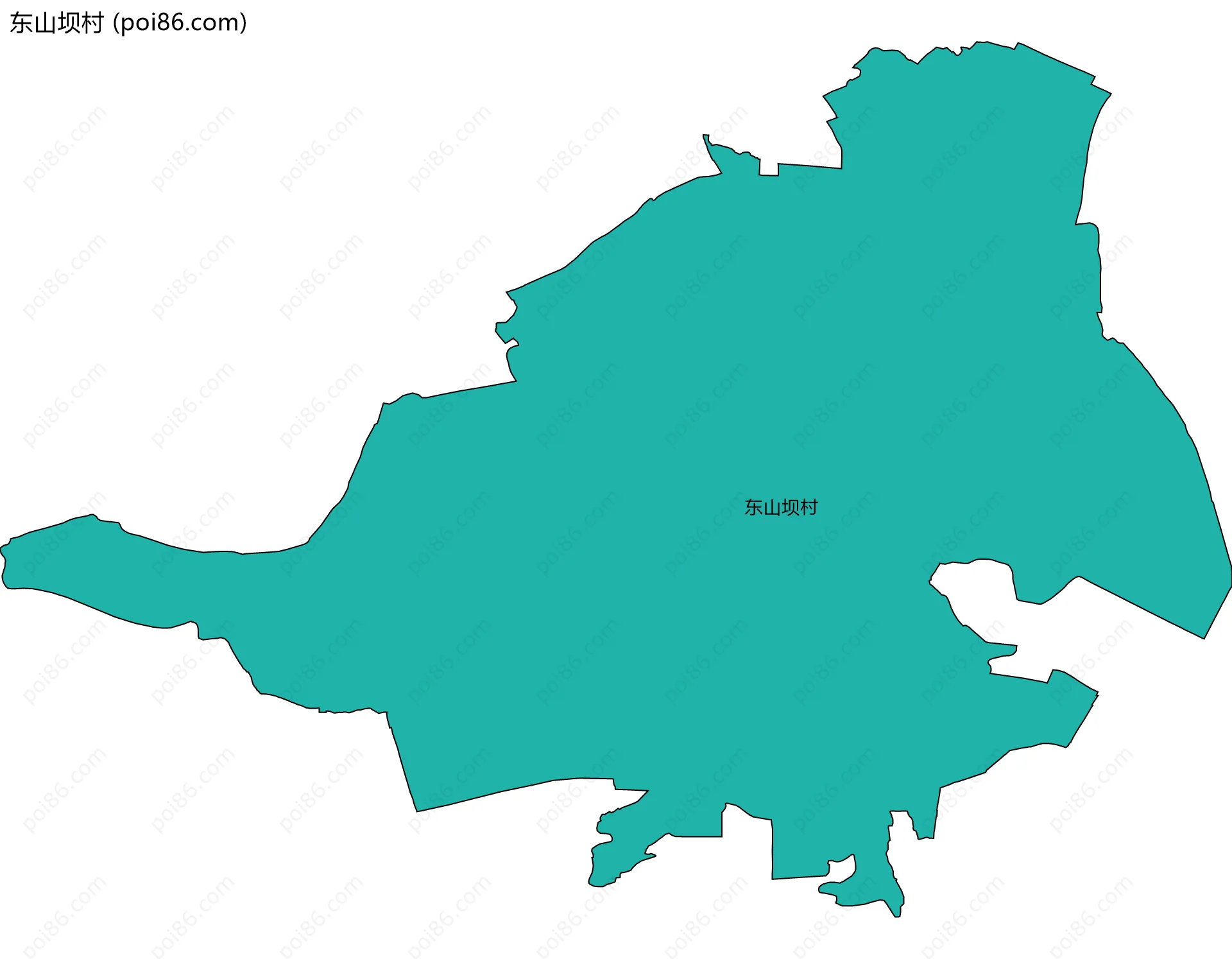 东山坝村边界地图