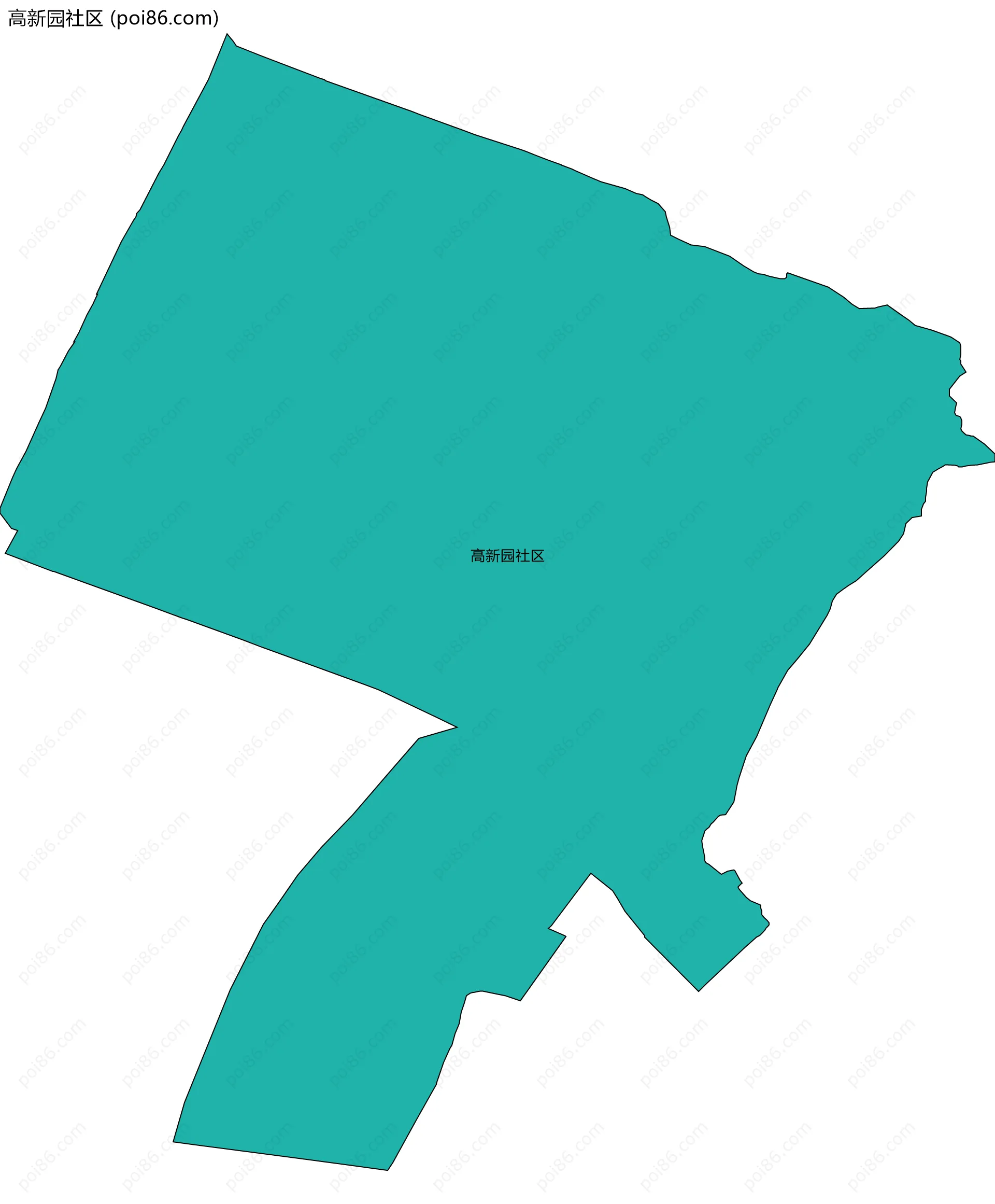 高新园社区边界地图
