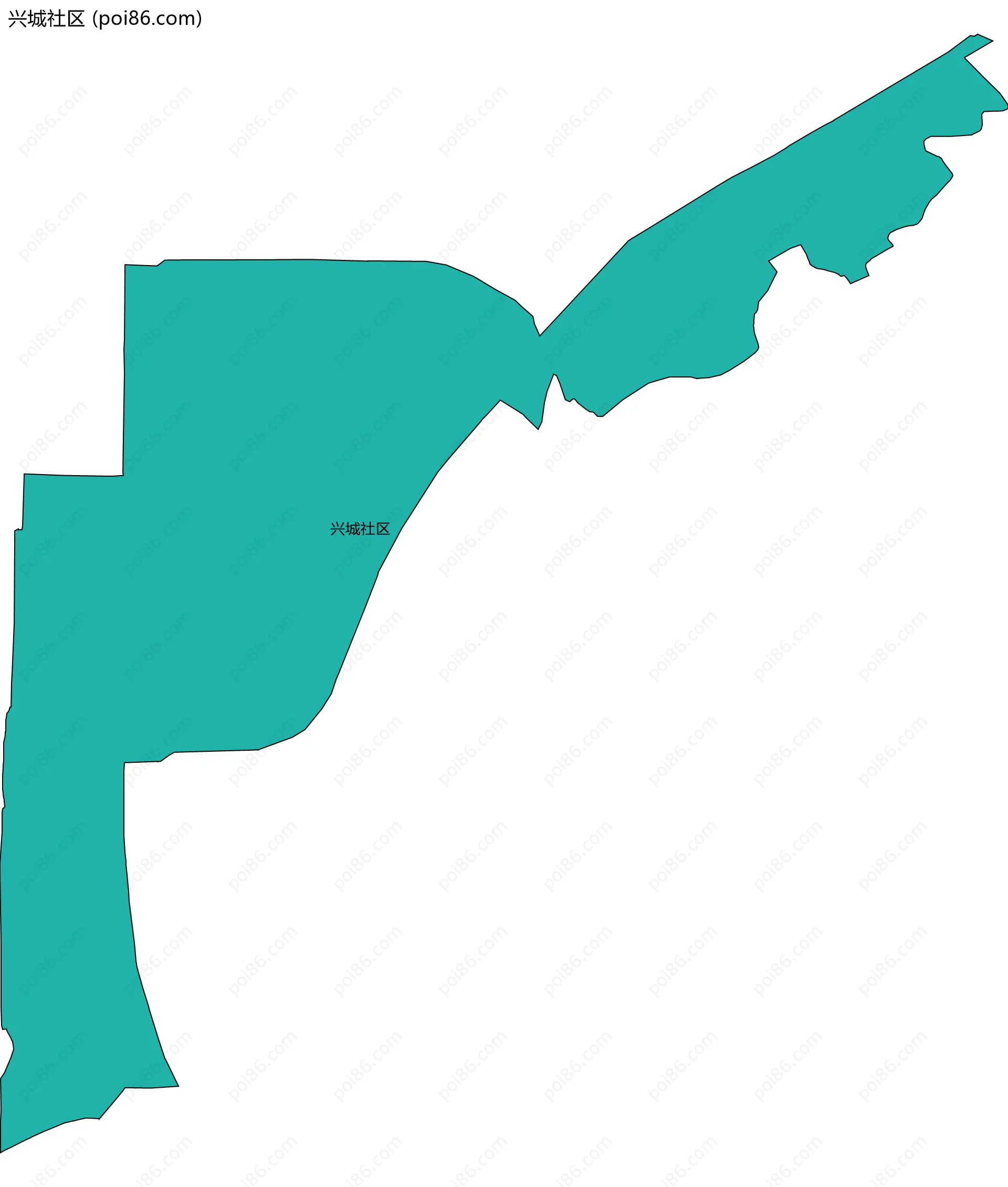 兴城社区边界地图