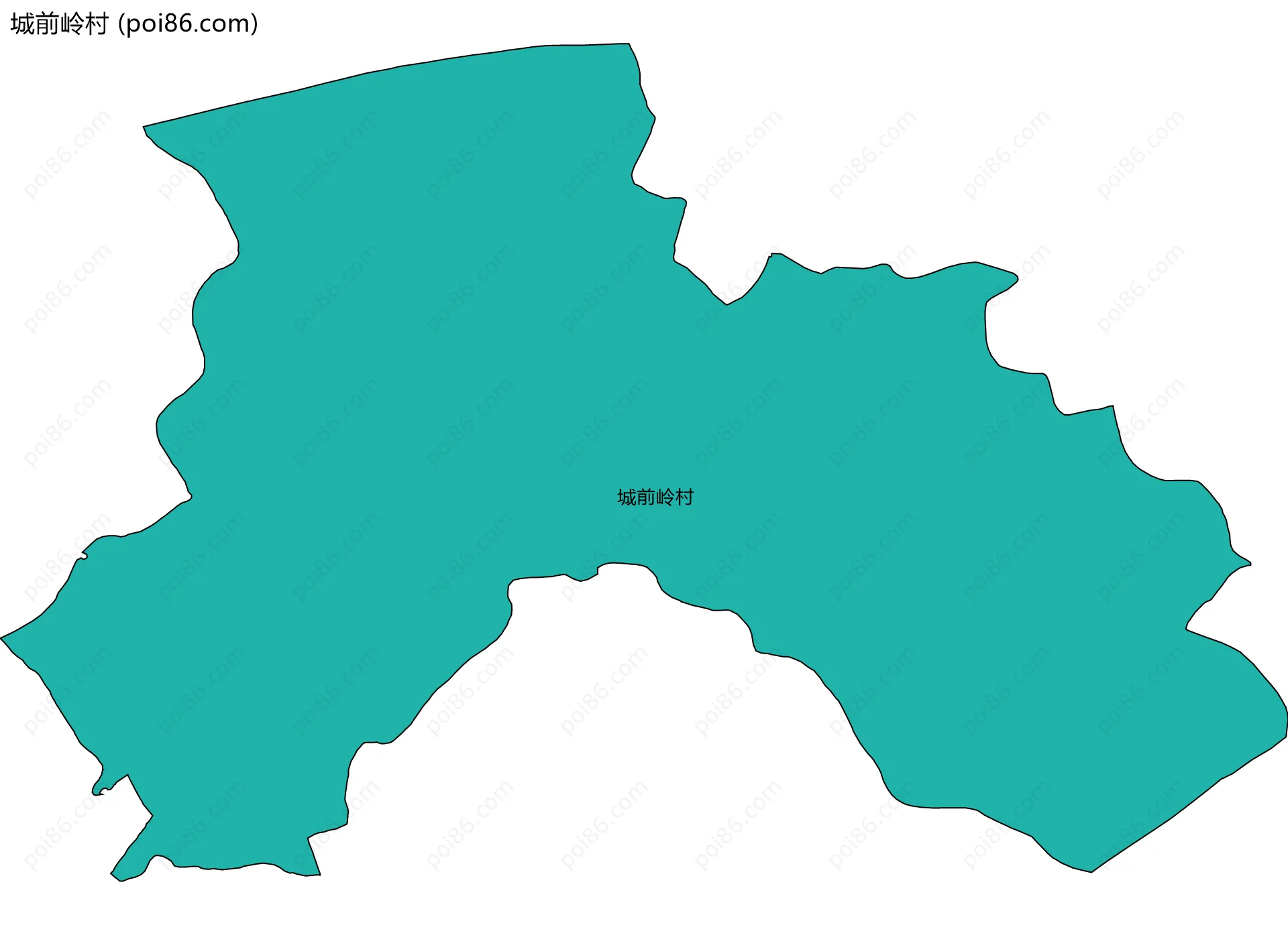 城前岭村边界地图