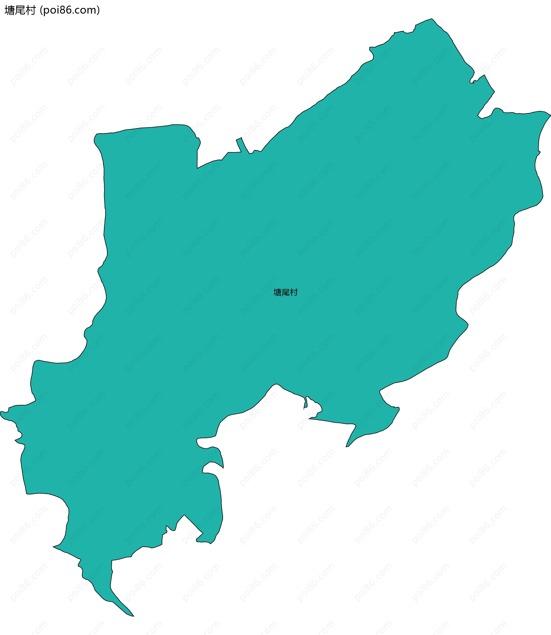 塘尾村边界地图