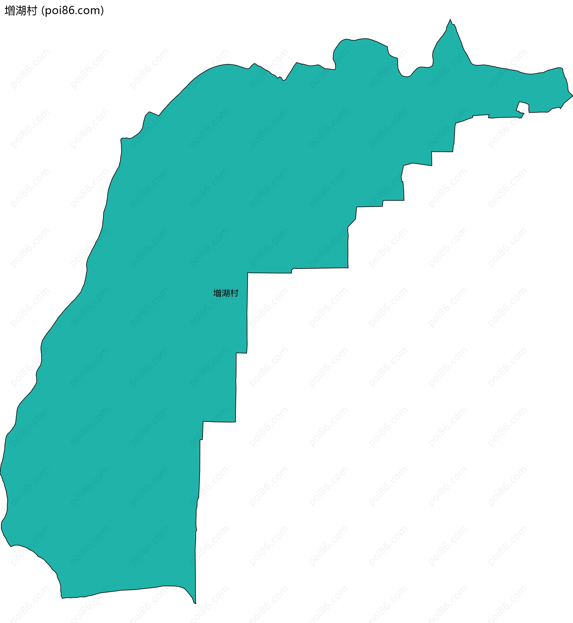 增湖村边界地图