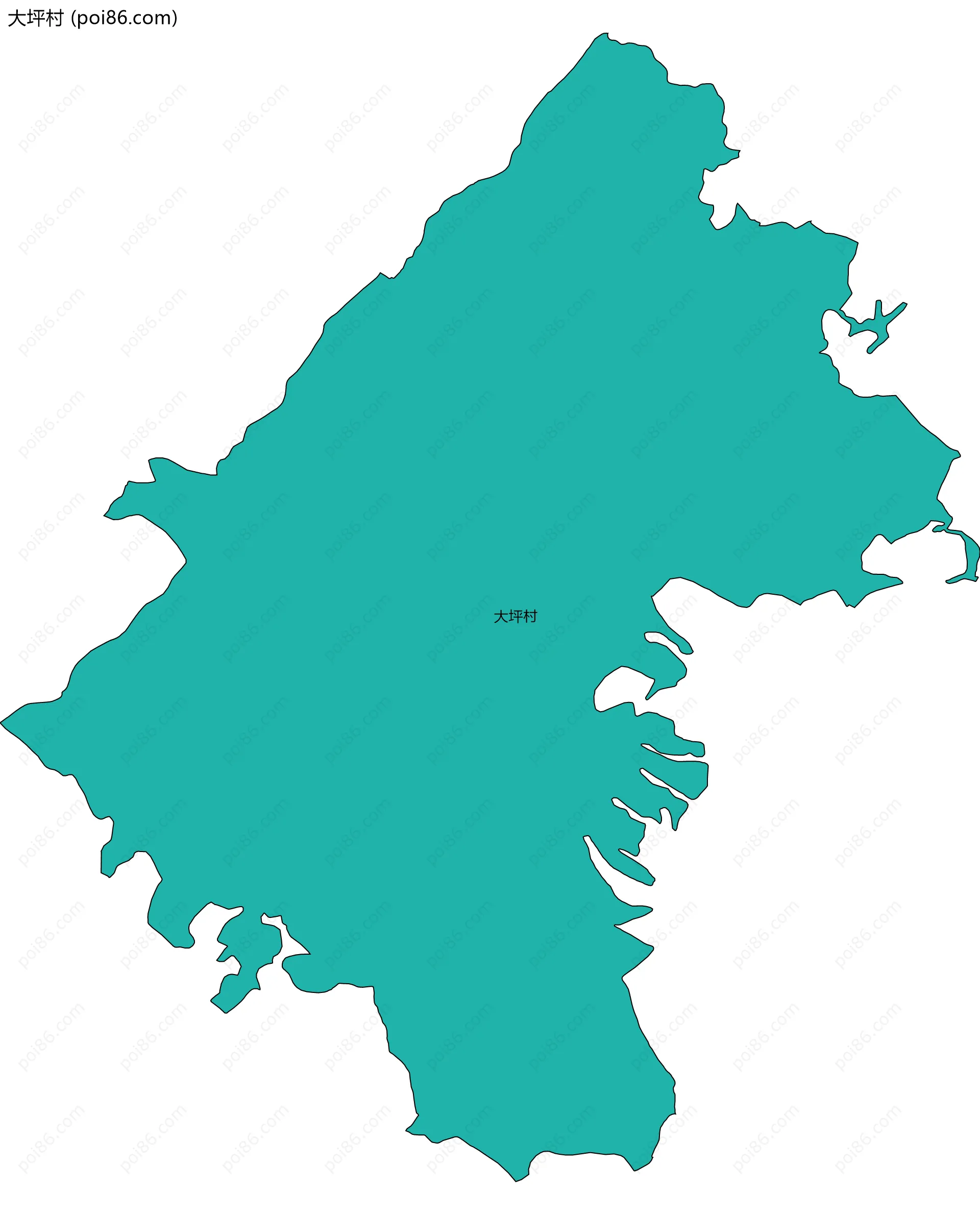 大坪村边界地图