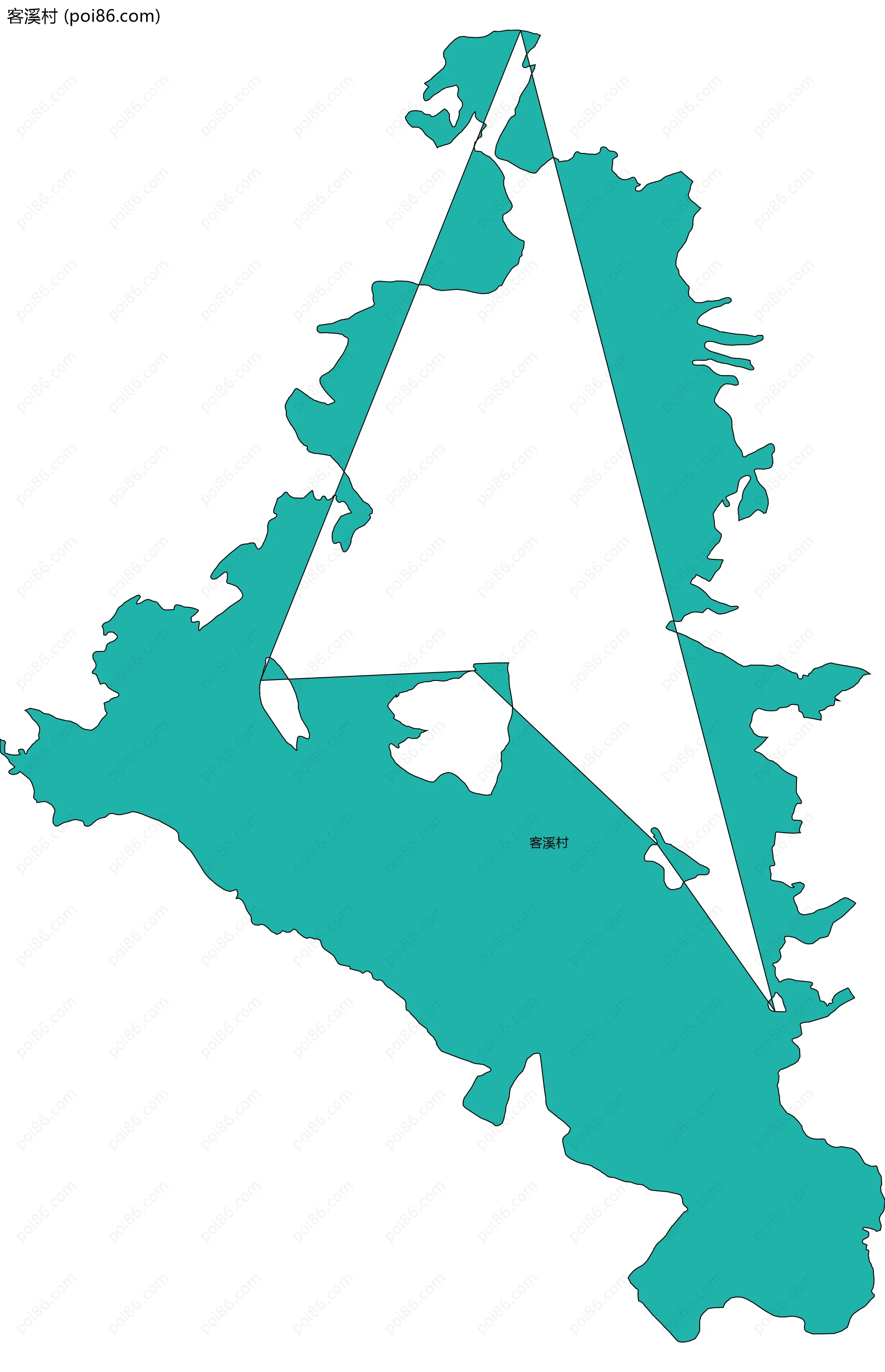 客溪村边界地图