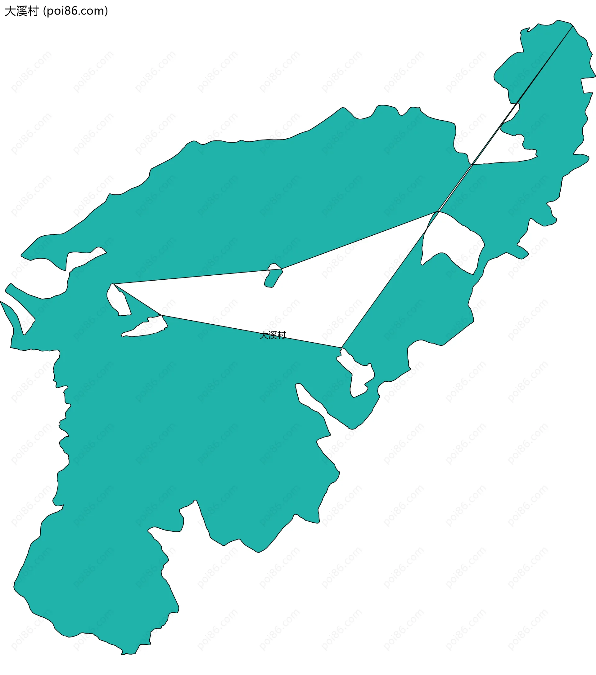 大溪村边界地图