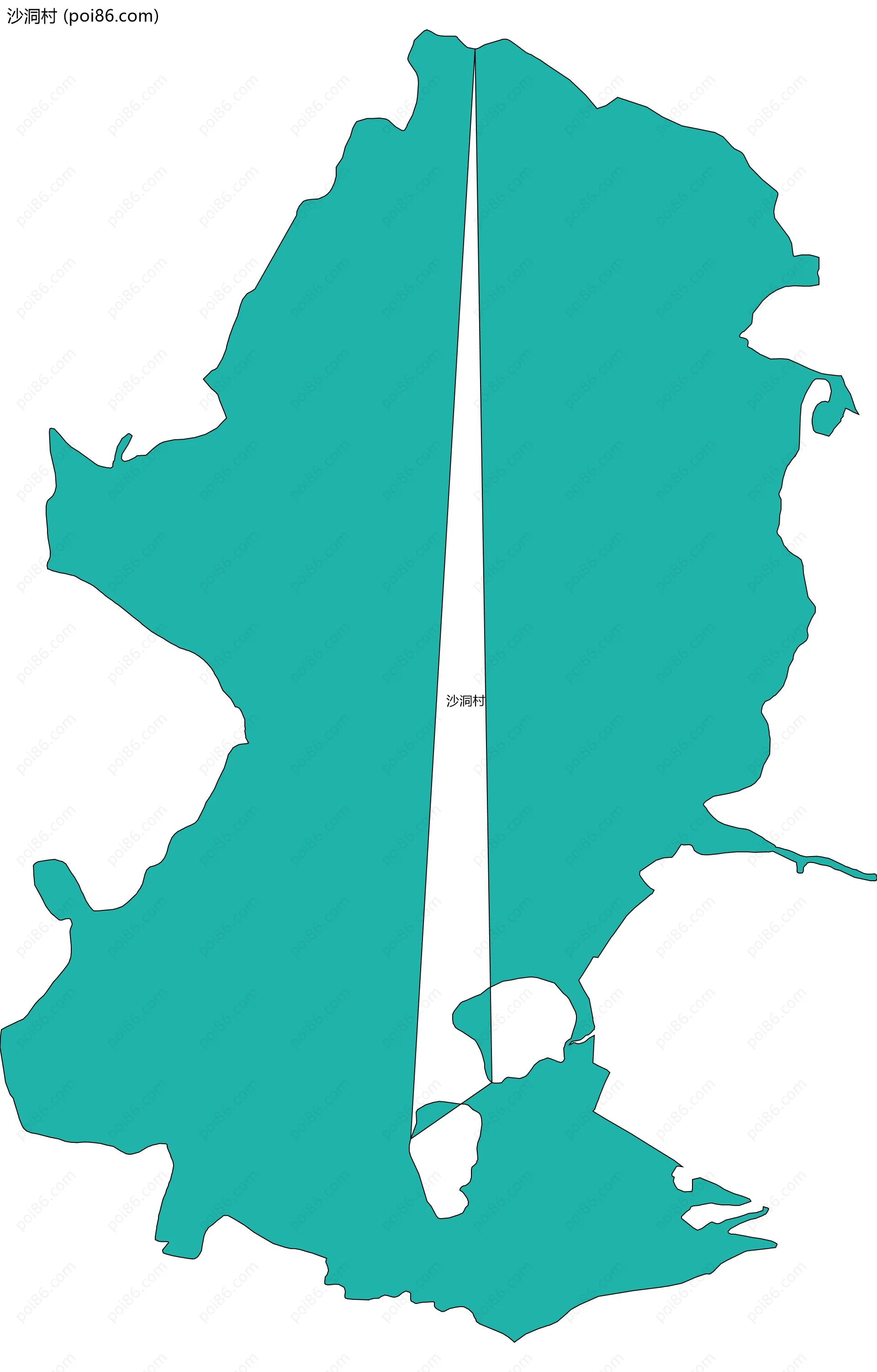 沙洞村边界地图