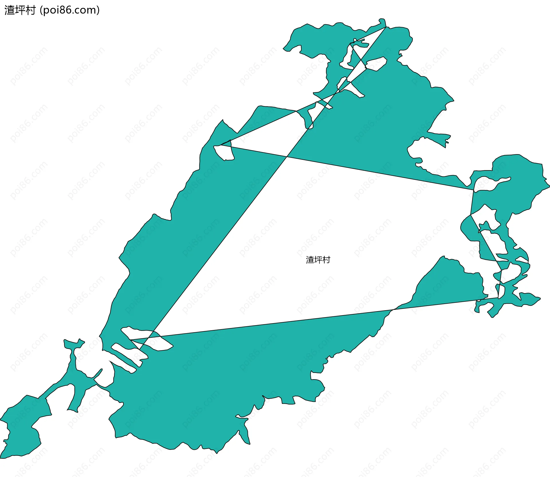 渣坪村边界地图