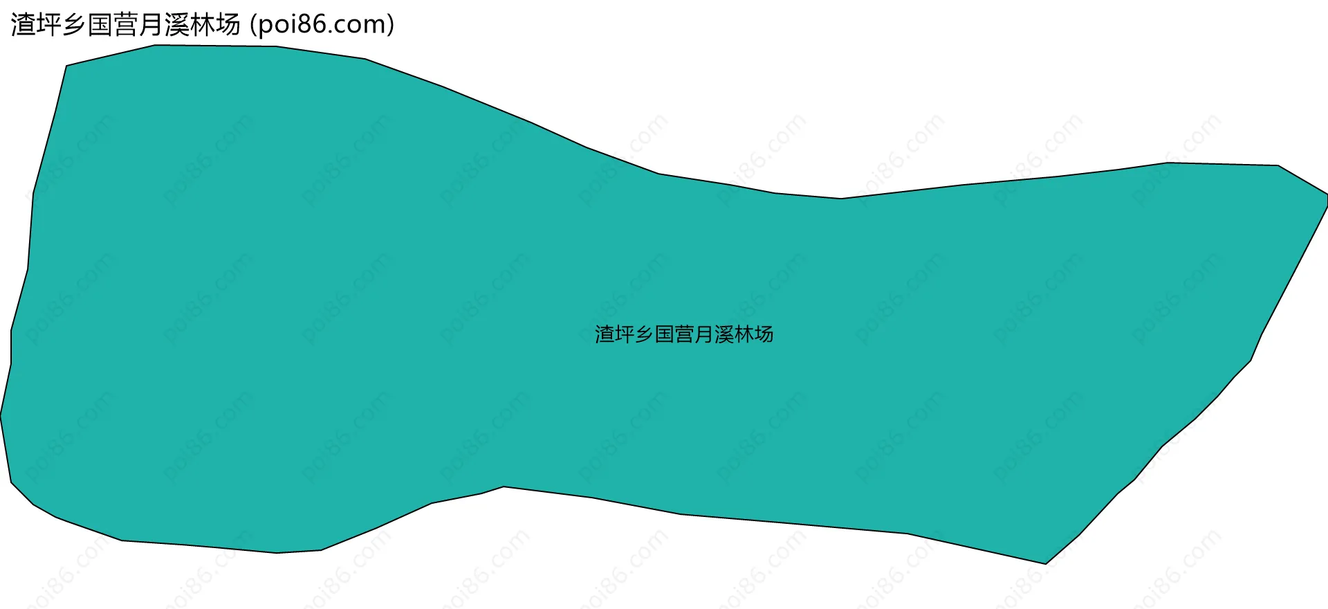 渣坪乡国营月溪林场边界地图
