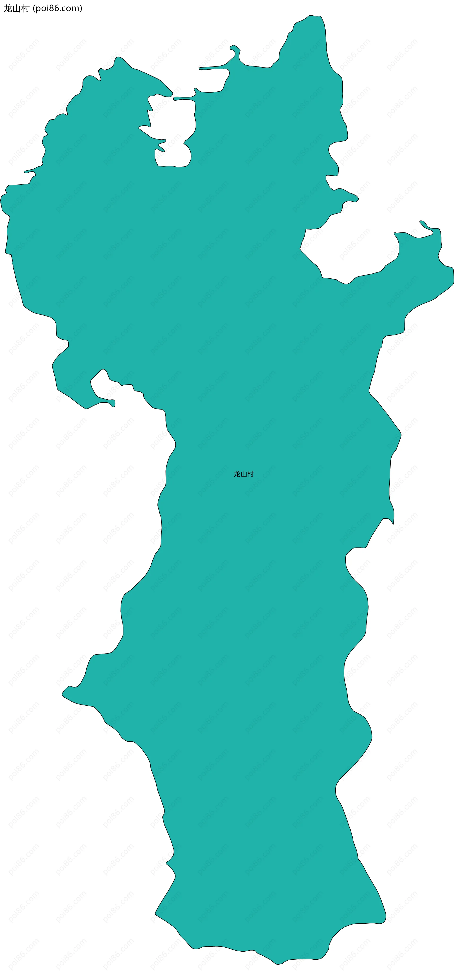 龙山村边界地图