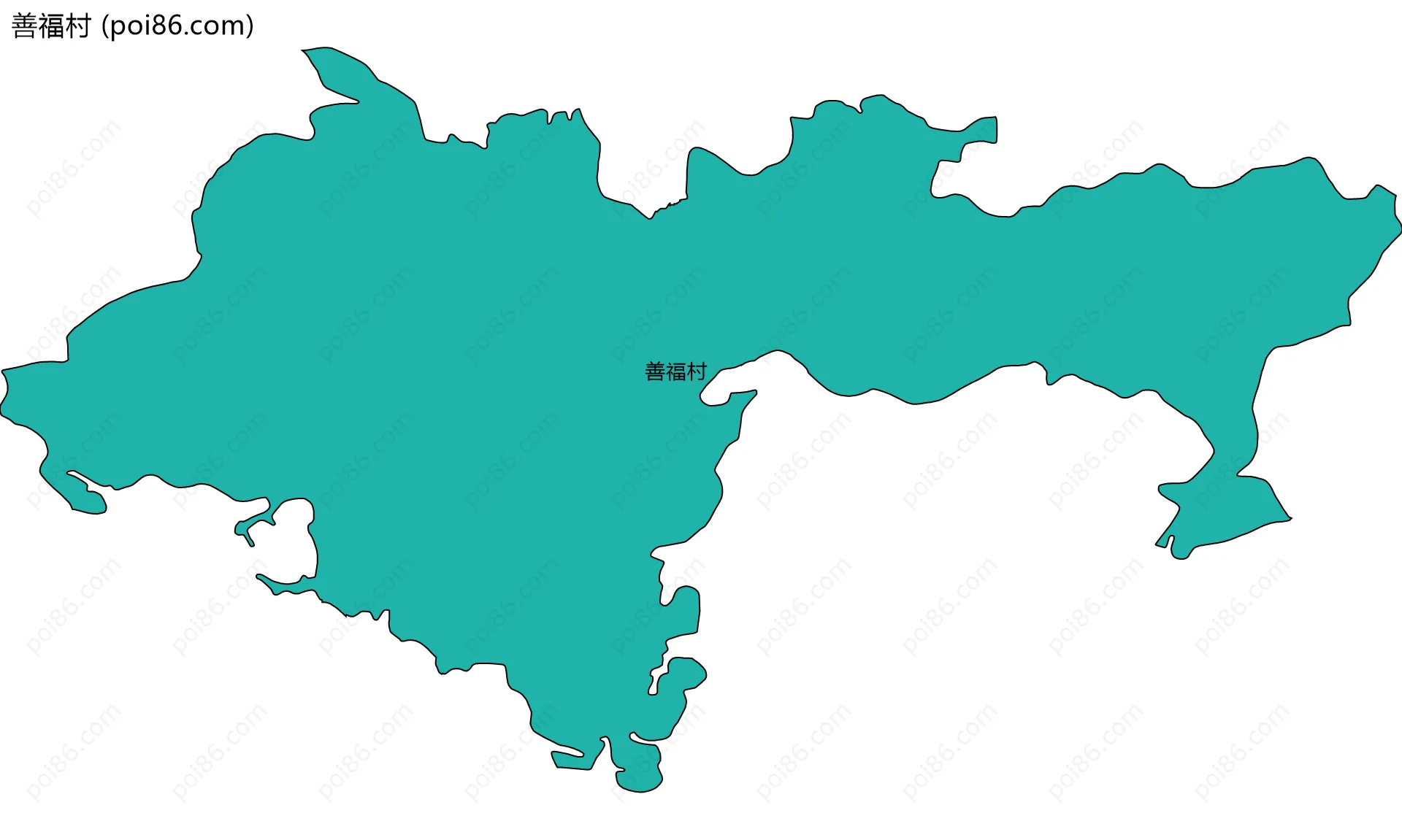 善福村边界地图