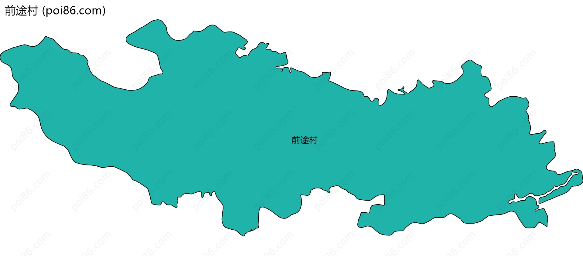 前途村边界地图