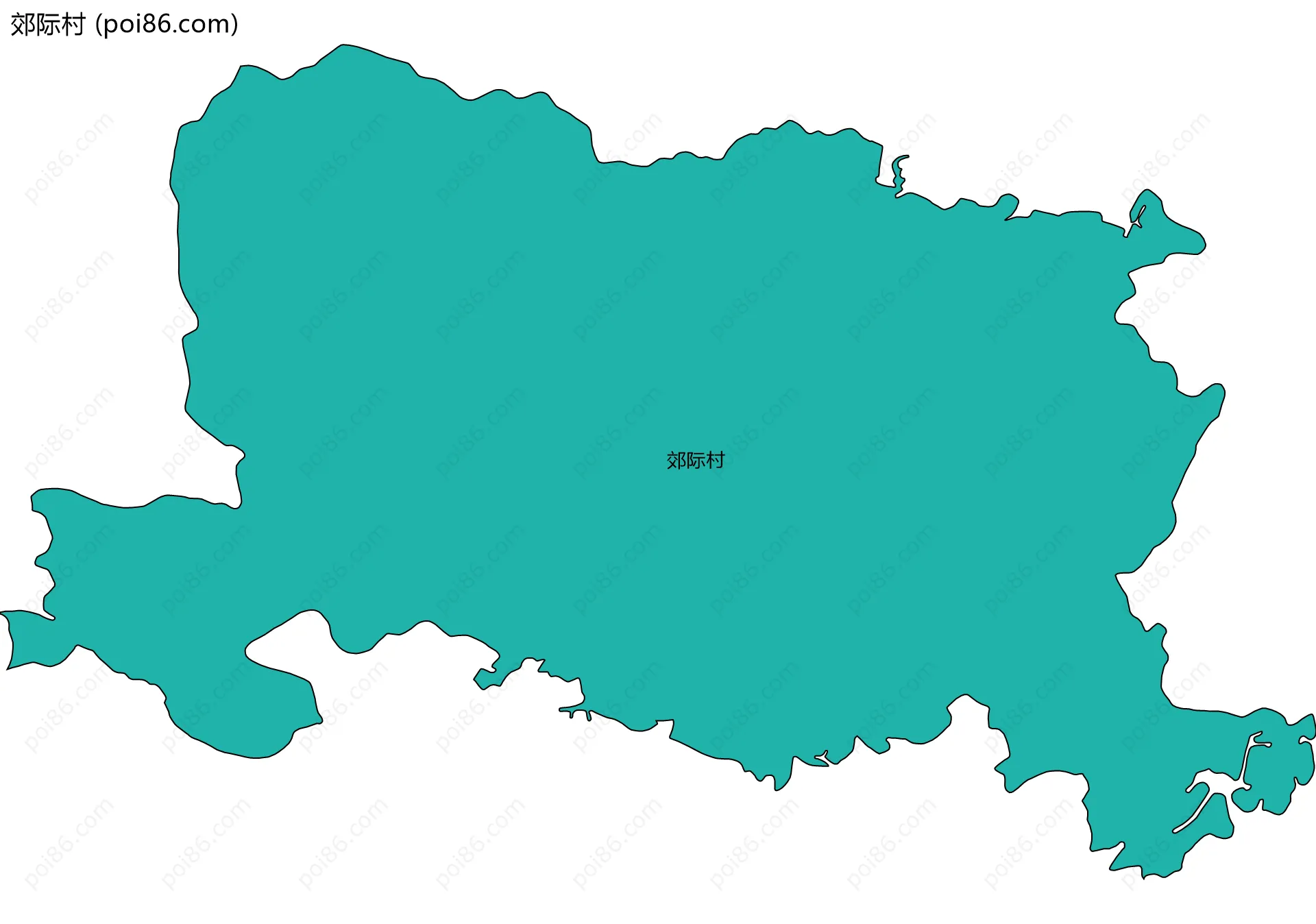 郊际村边界地图