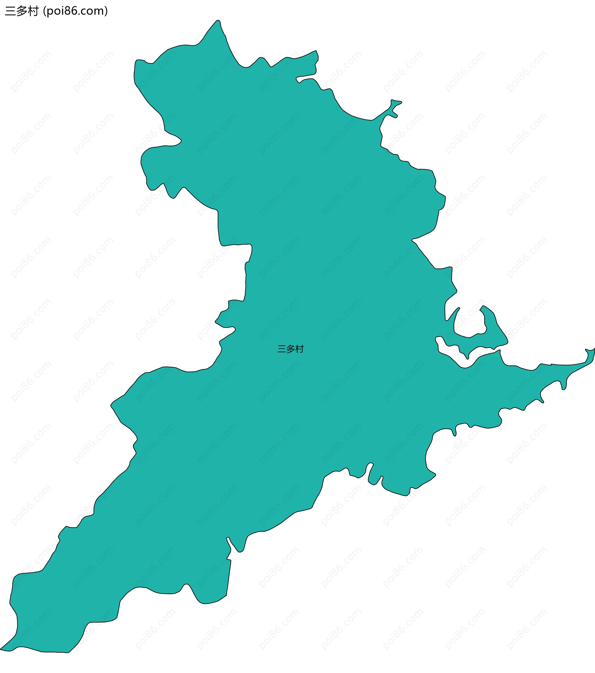 三多村边界地图