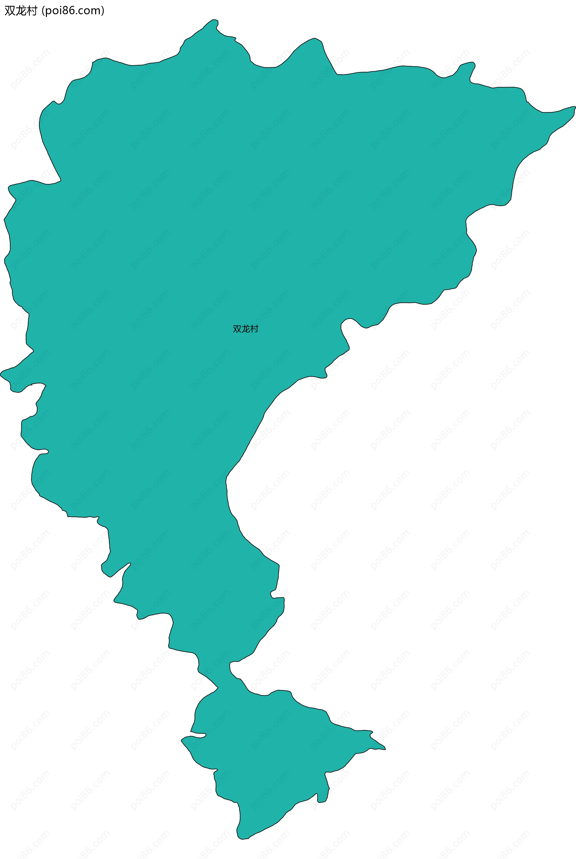 双龙村边界地图