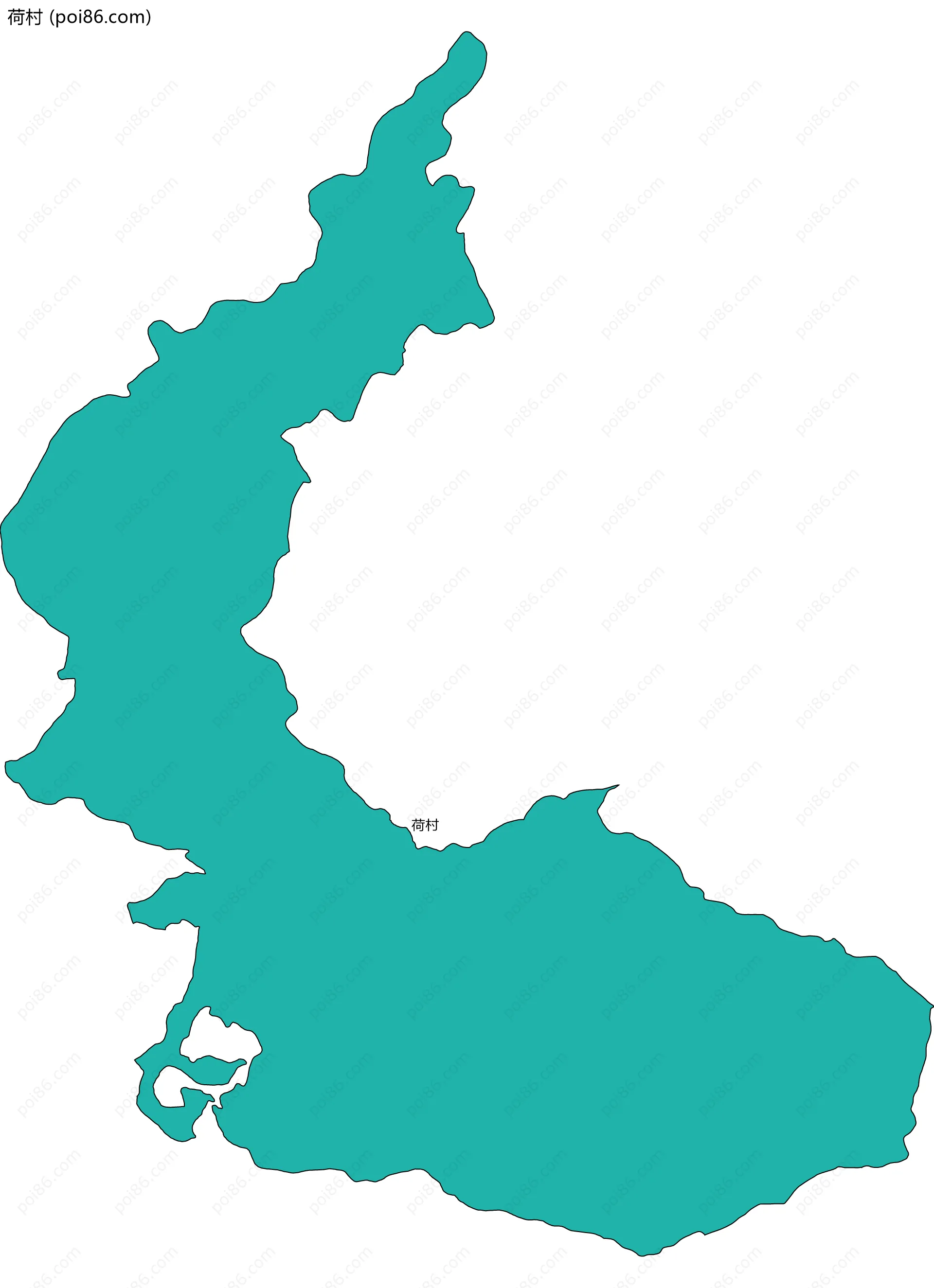 荷村边界地图