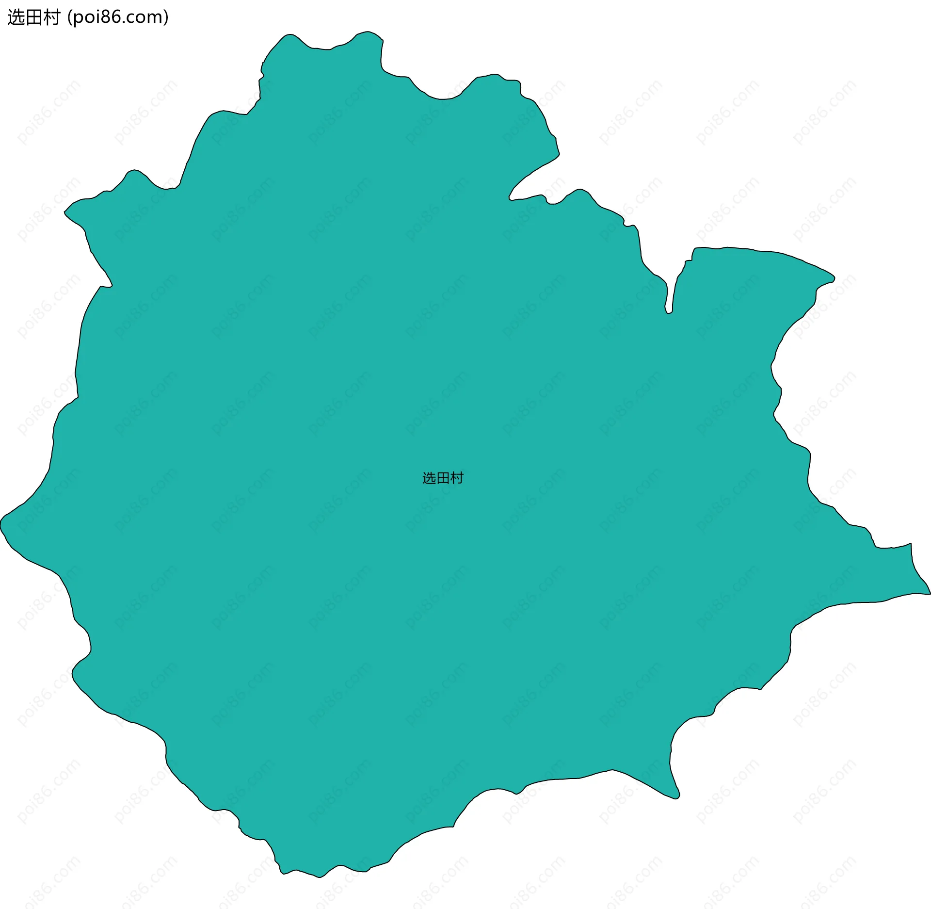 选田村边界地图