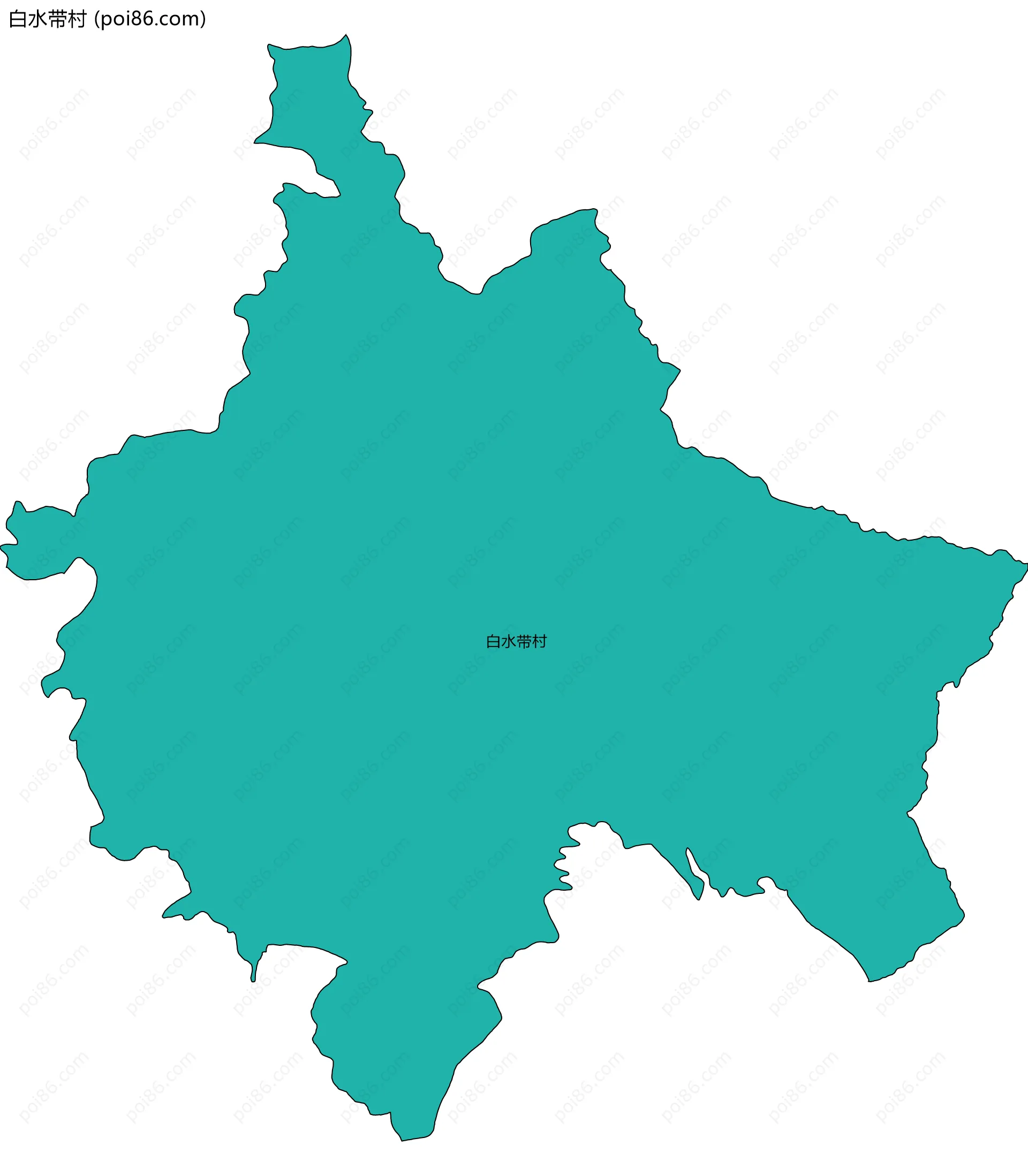 白水带村边界地图