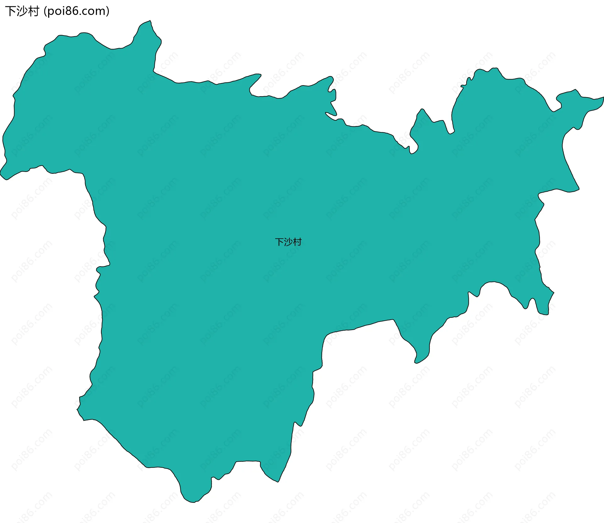 下沙村边界地图