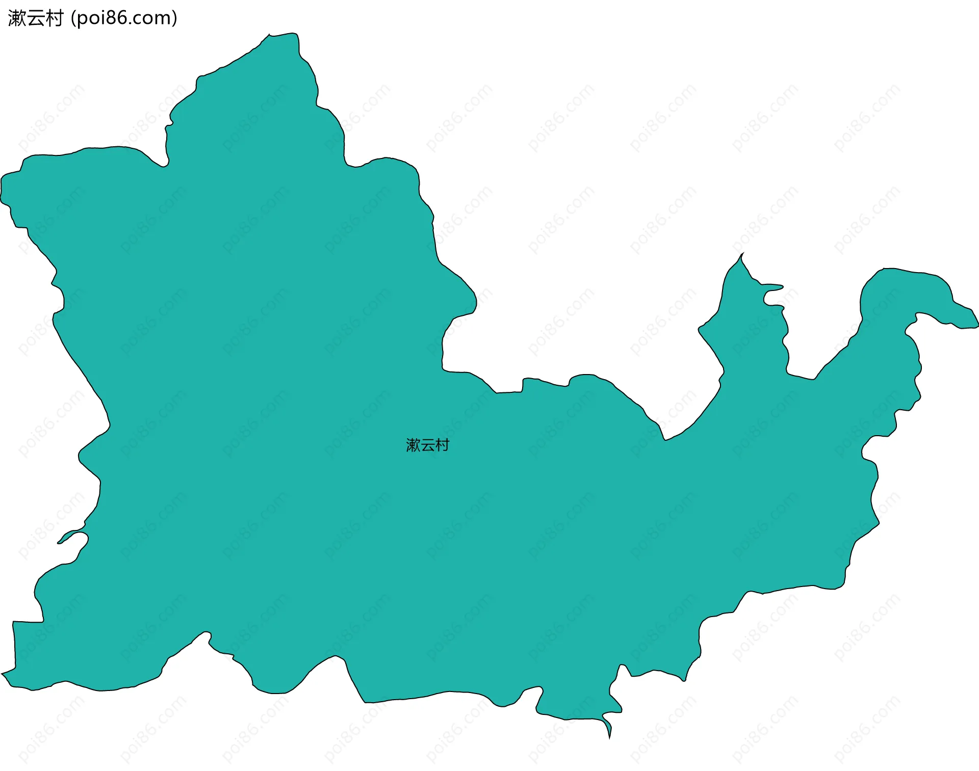 漱云村边界地图