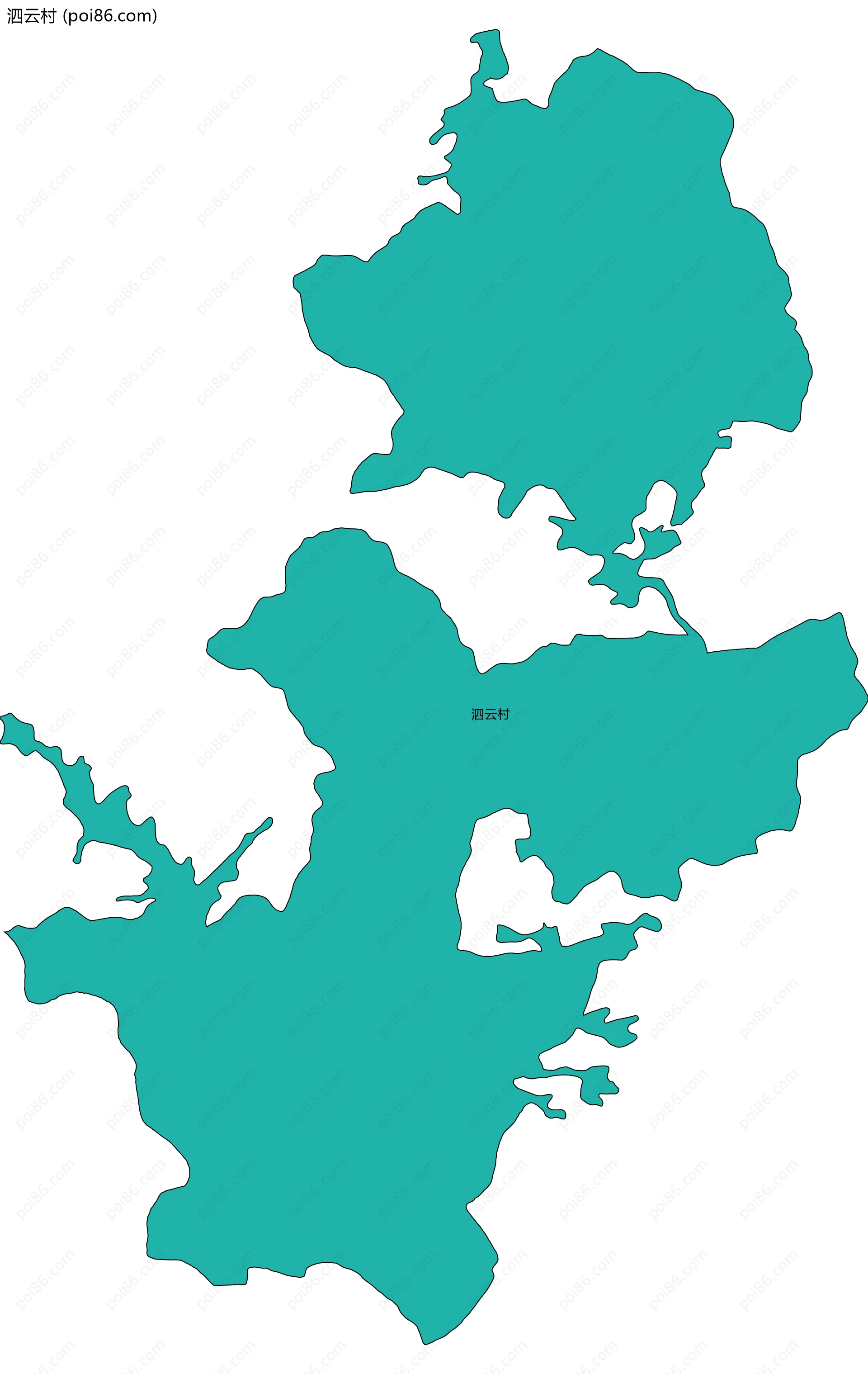 泗云村边界地图