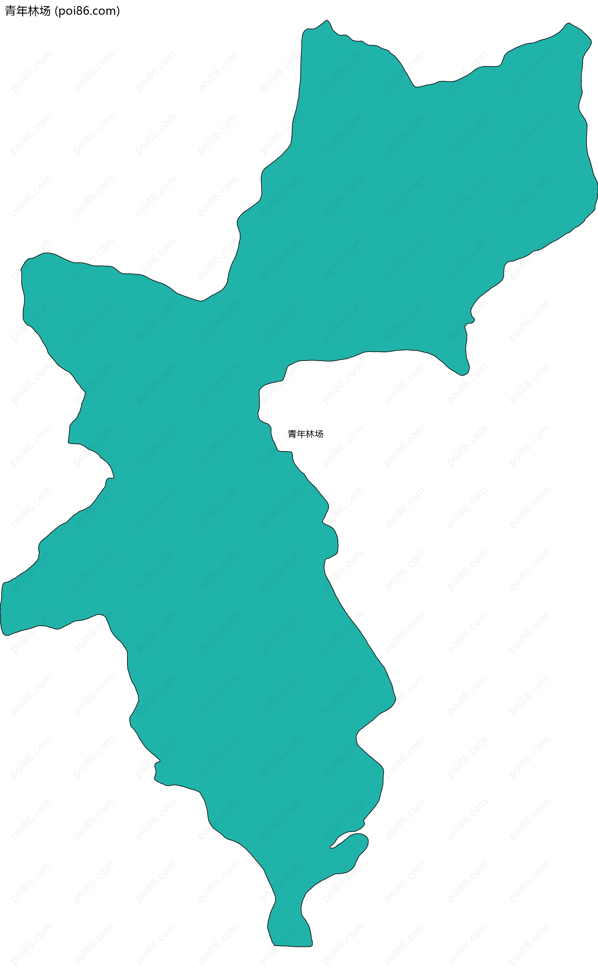 青年林场边界地图