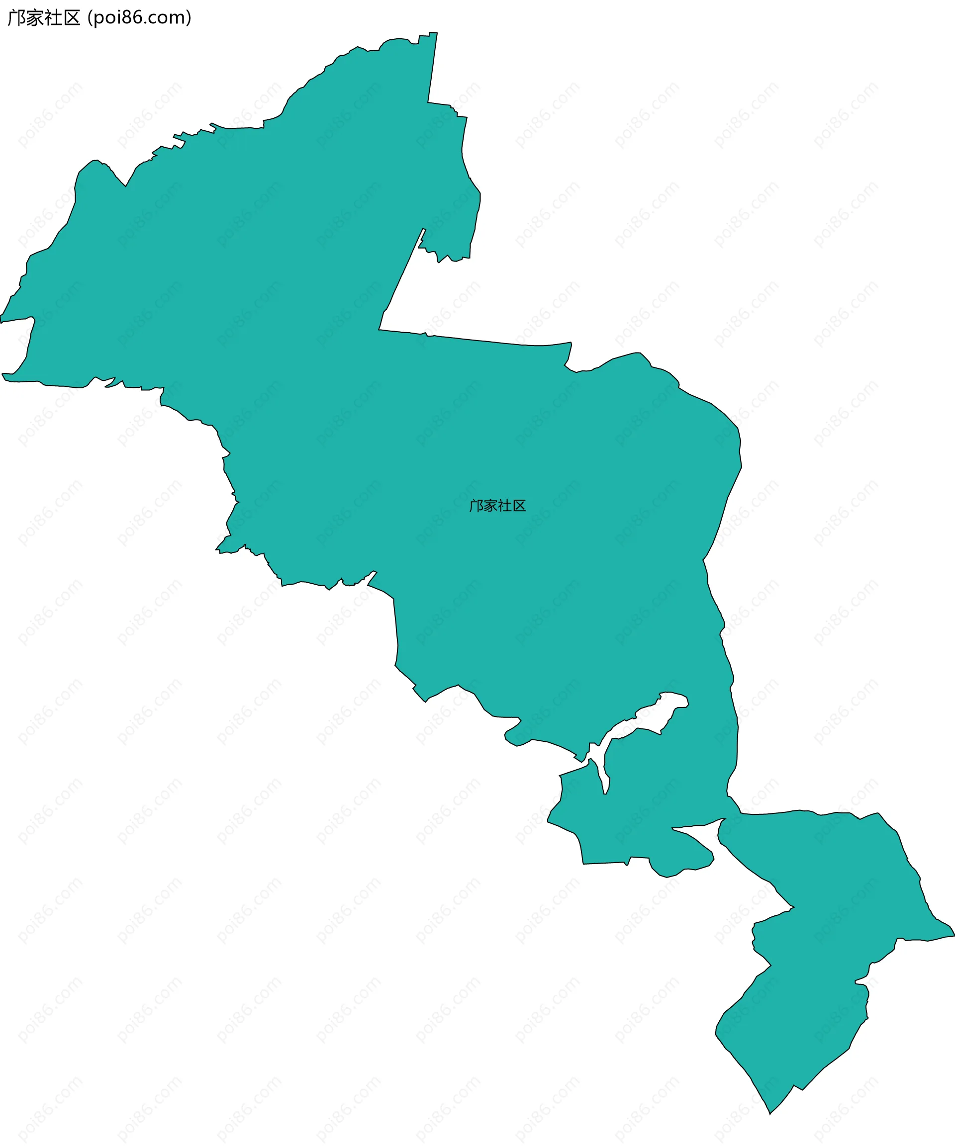 邝家社区边界地图