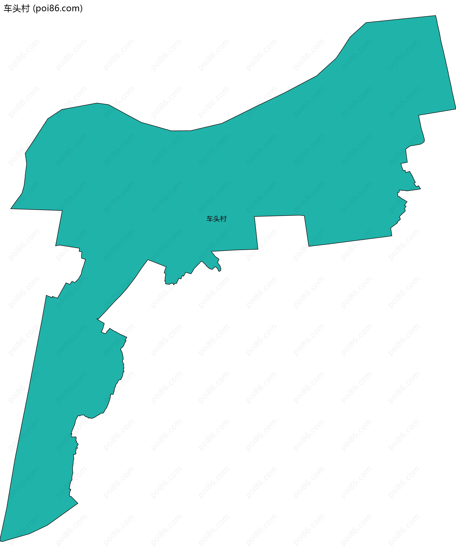 车头村边界地图