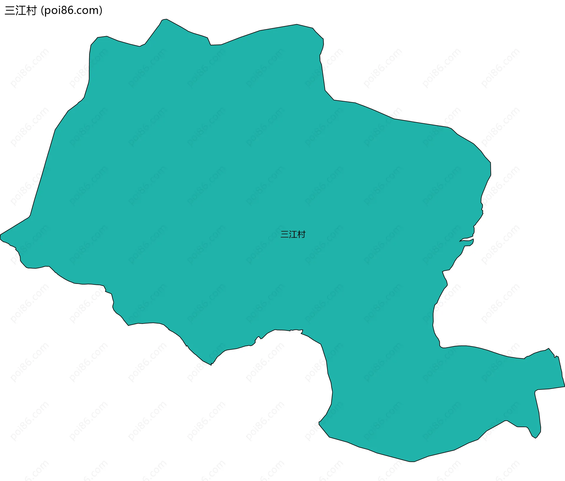 三江村边界地图